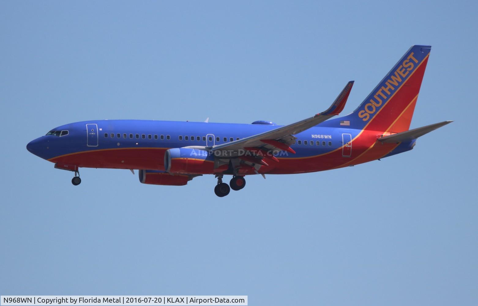 N968WN, 2011 Boeing 737-7H4 C/N 36679, Southwest