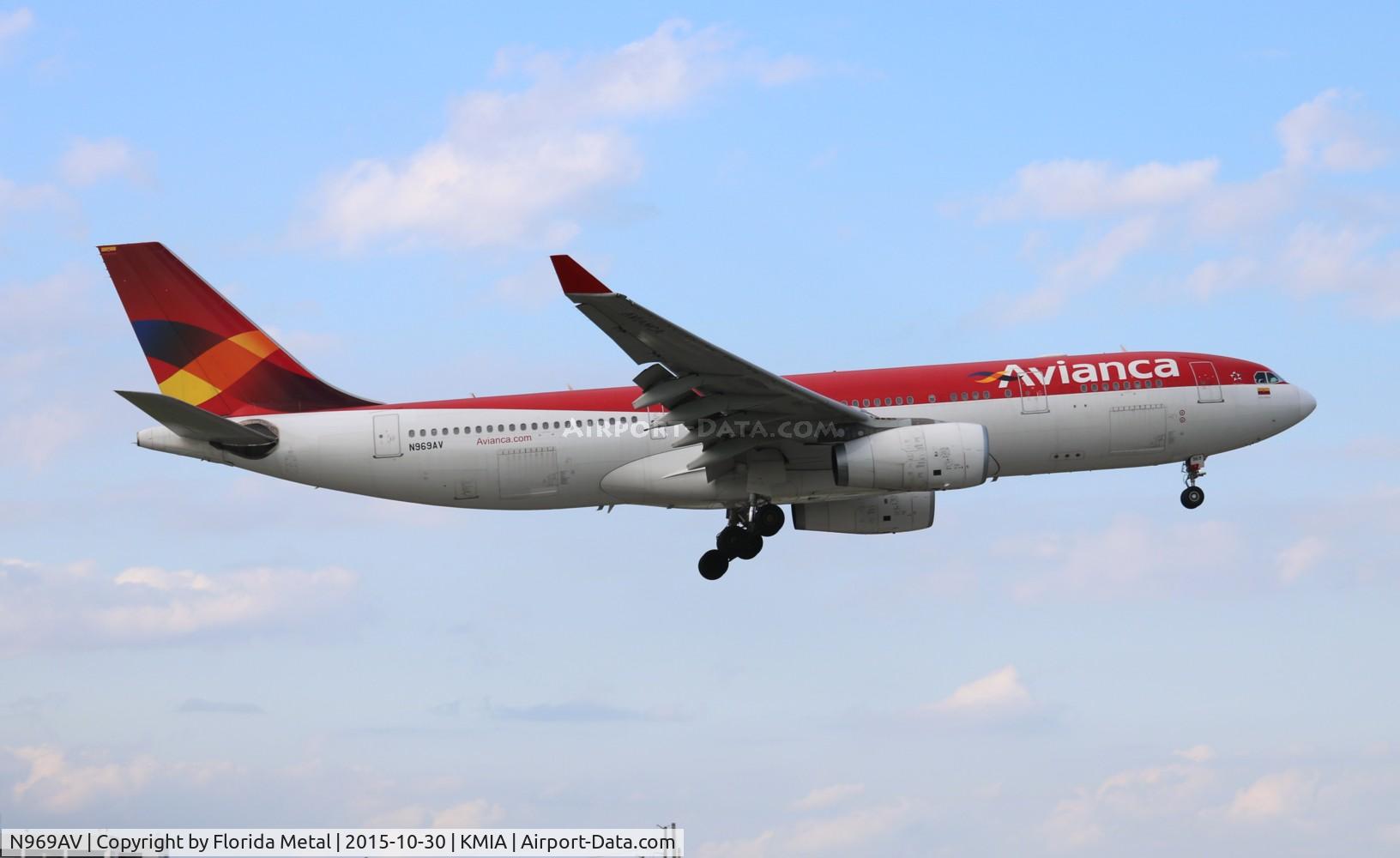 N969AV, 2009 Airbus A330-243 C/N 1016, Avianca
