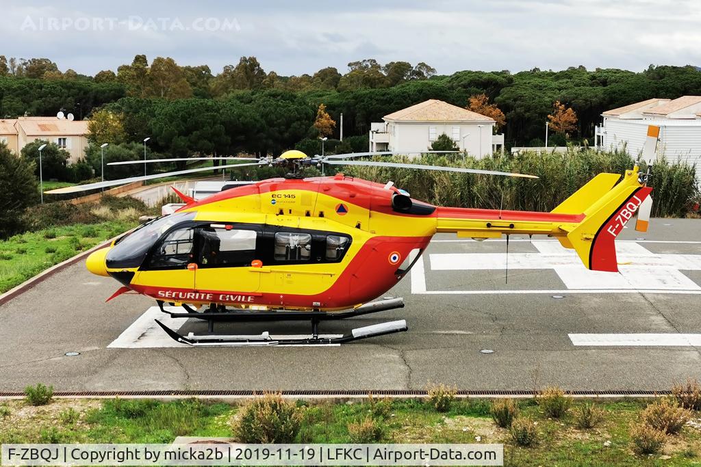 F-ZBQJ, Eurocopter-Kawasaki EC-145 (BK-117C-2) C/N 9323, Parked at DZ Calvi Hospital