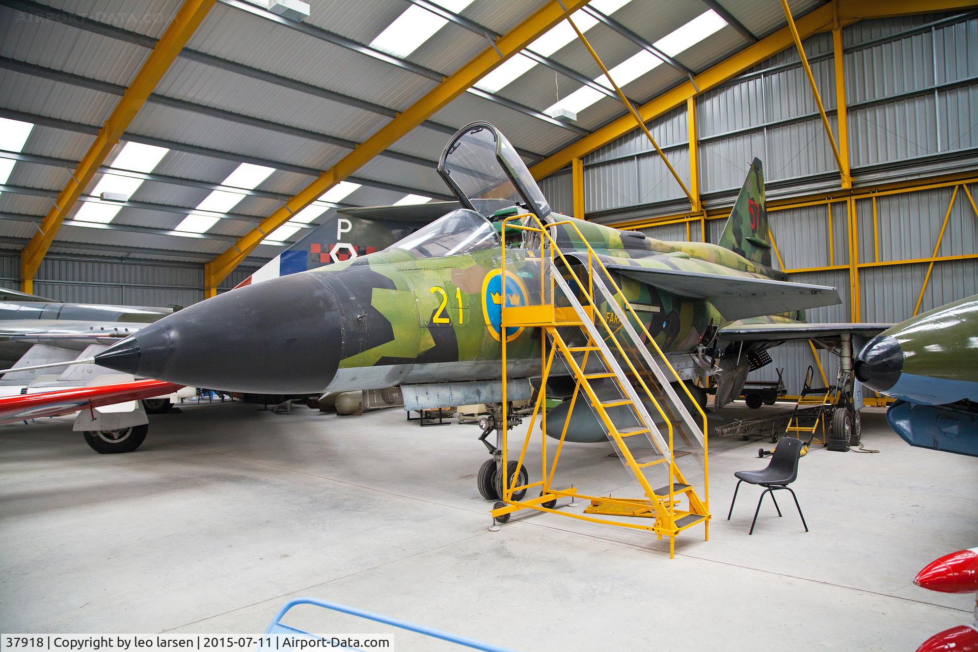37918, Saab AJSH 37 Viggen C/N 37918, Newark Air Museum 11.7.2015