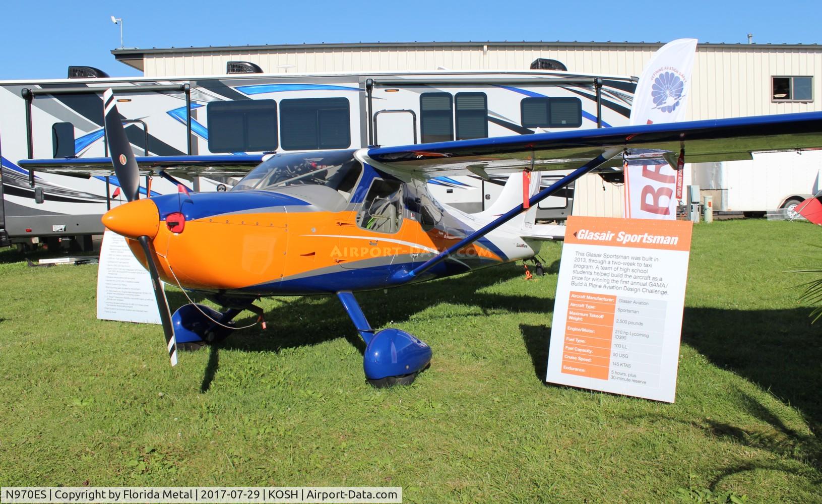 N970ES, 2013 Glasair GS-2 Sportsman C/N 7390, Sportsman