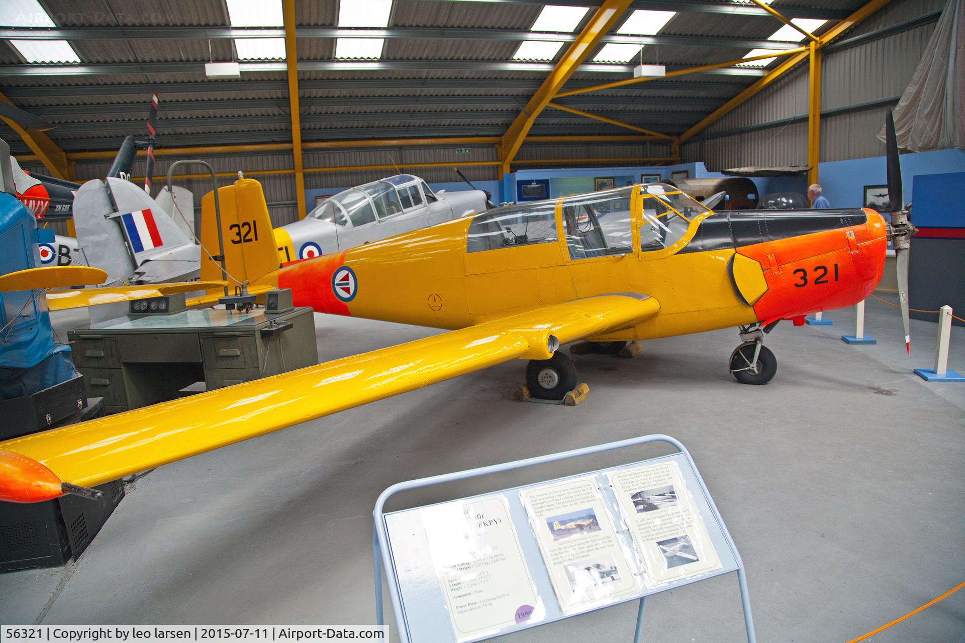 56321, Saab 91B-2 Safir C/N 91-321, Newark Air Museum 11.7.2015