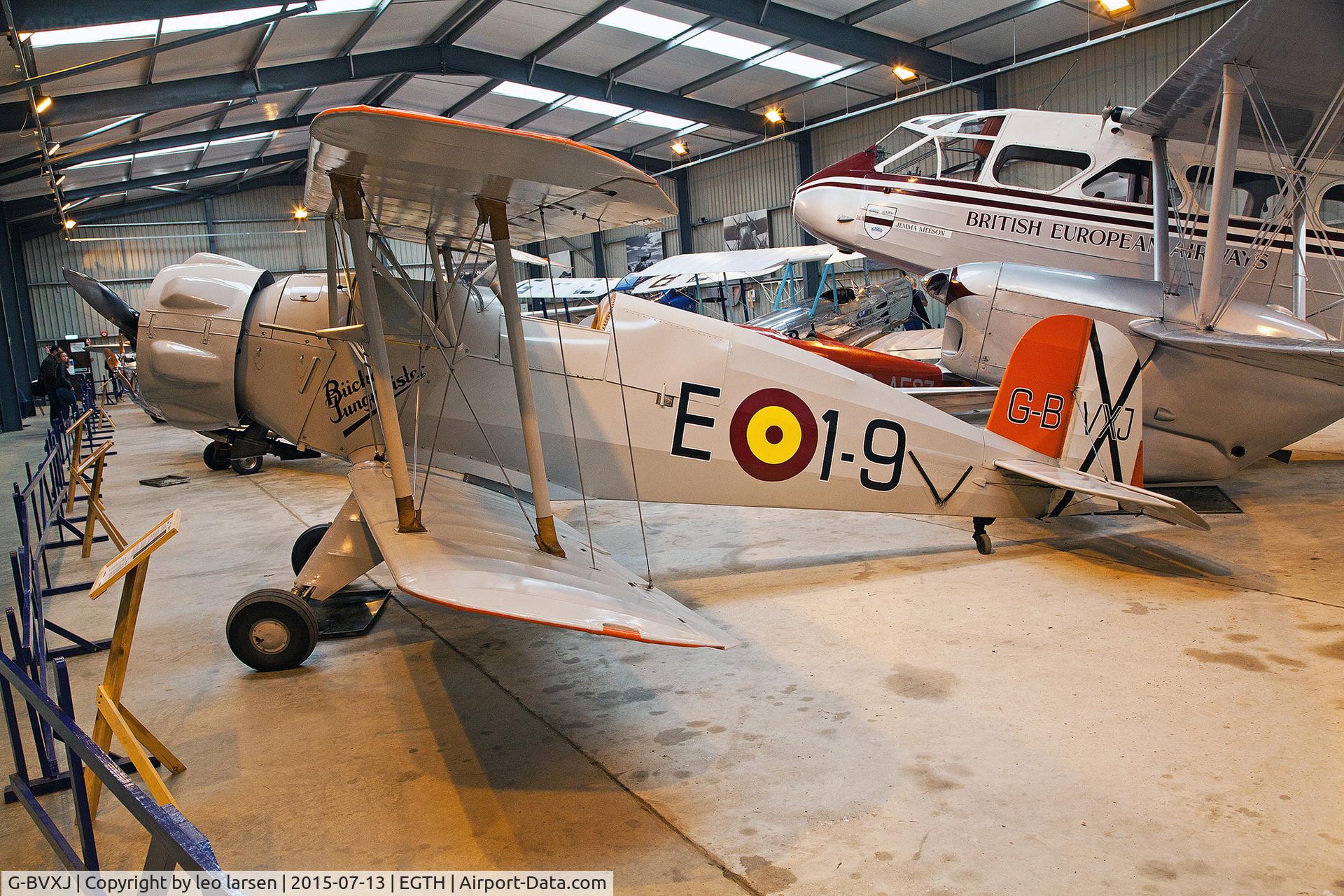 G-BVXJ, 1937 Bucker Bu-133C Jungmeister C/N E-19, Shuttleworth Collection 13.7.2015
