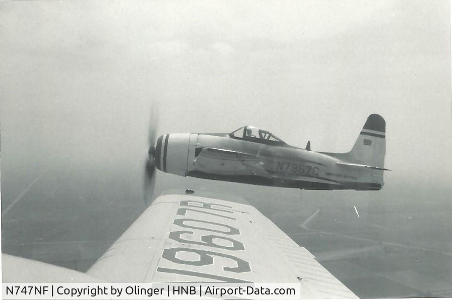 N747NF, Grumman F8F-2 (G58) Bearcat C/N D.988, Bearcat from Beech 95 Travel Air
