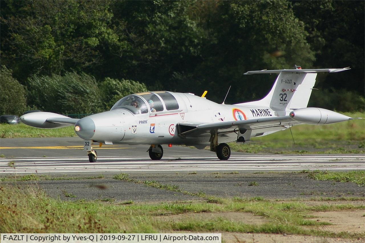 F-AZLT, 1958 Morane-Saulnier MS.760 Paris I C/N 32, Morane-Saulnier MS-760A, Lining up rwy 22, Morlaix-Ploujean airport (LFRU-MXN) air show 2019