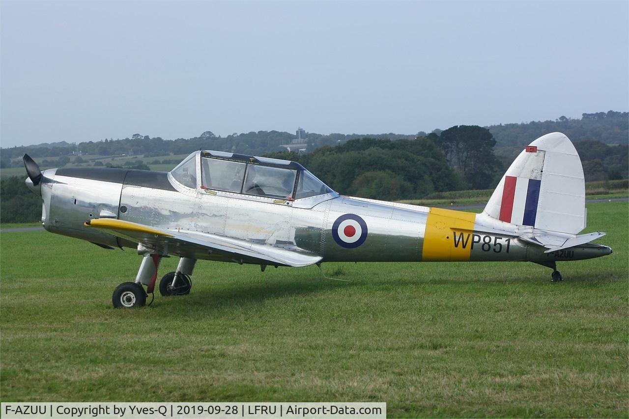F-AZUU, 1952 De Havilland DHC-1 Chipmunk T.10 C/N C1/0736, De Havilland DHC-1 Chipmunk 22, Static display, Morlaix-Ploujean airport (LFRU-MXN) Air show 2019