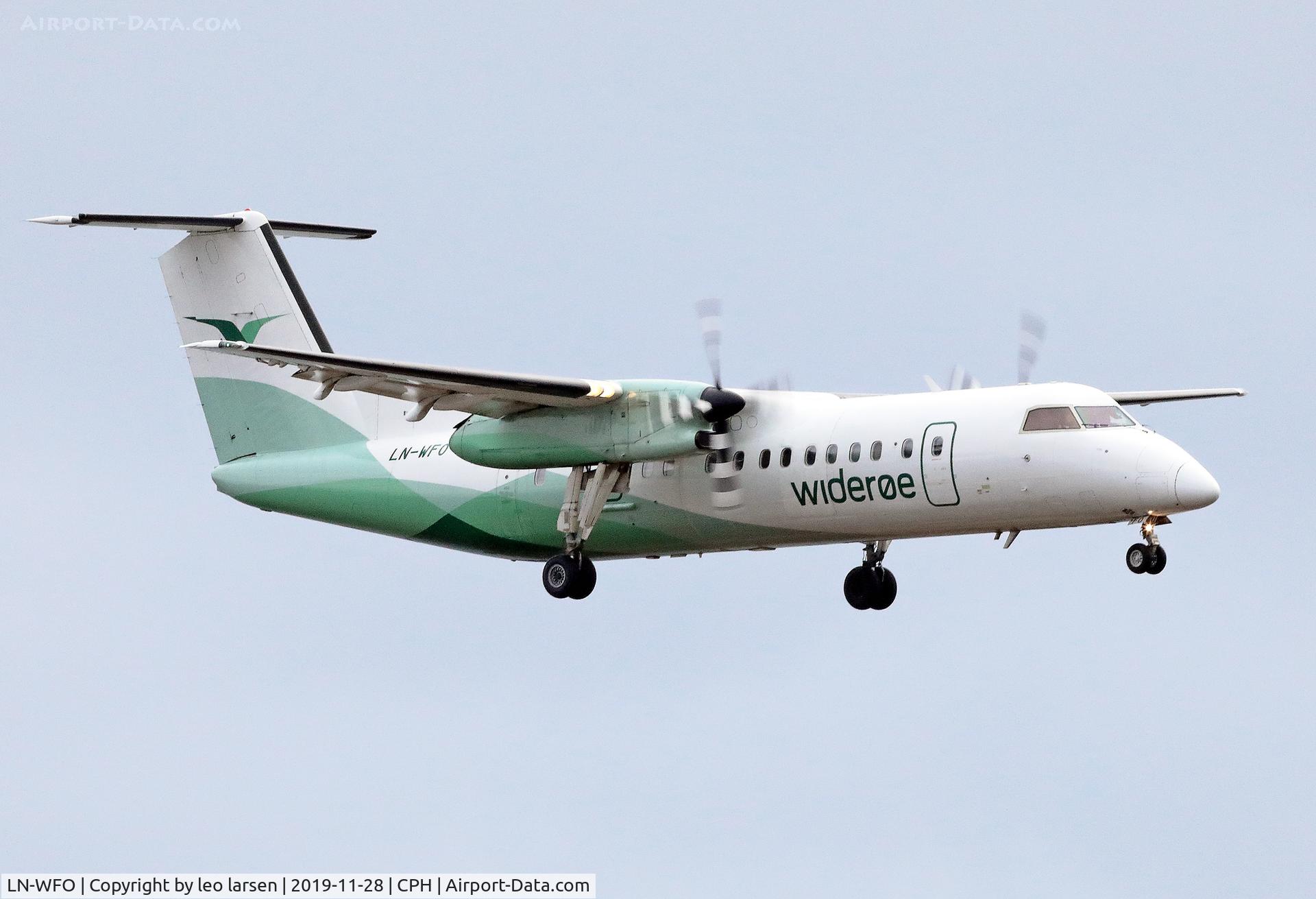 LN-WFO, 1997 De Havilland Canada DHC-8-311Q Dash 8 C/N 493, Copenhagen 28.11.2019 L/D R-22L