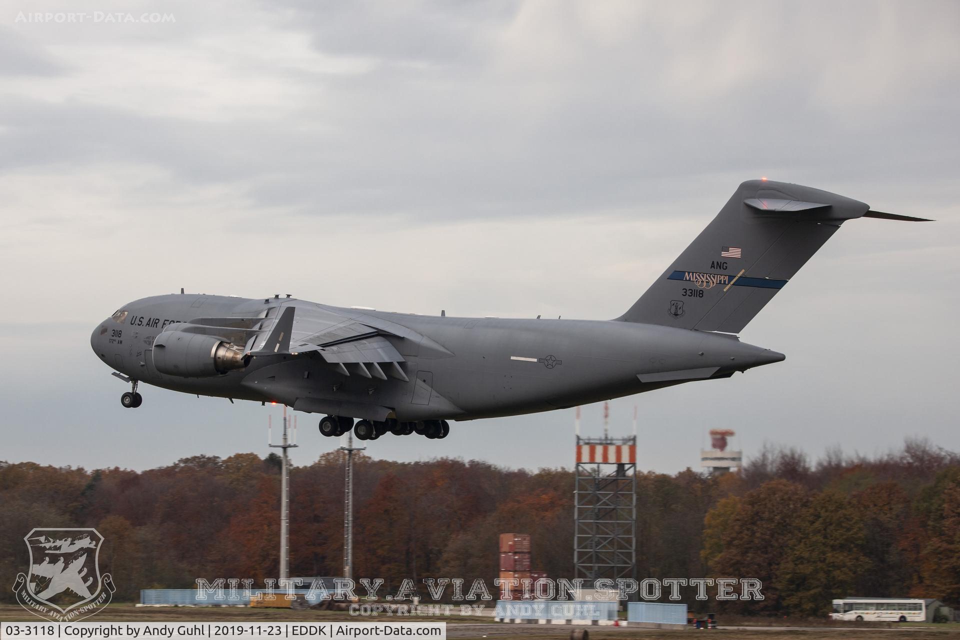 03-3118, 2003 Boeing C-17A Globemaster III C/N P-118, Mississippi
