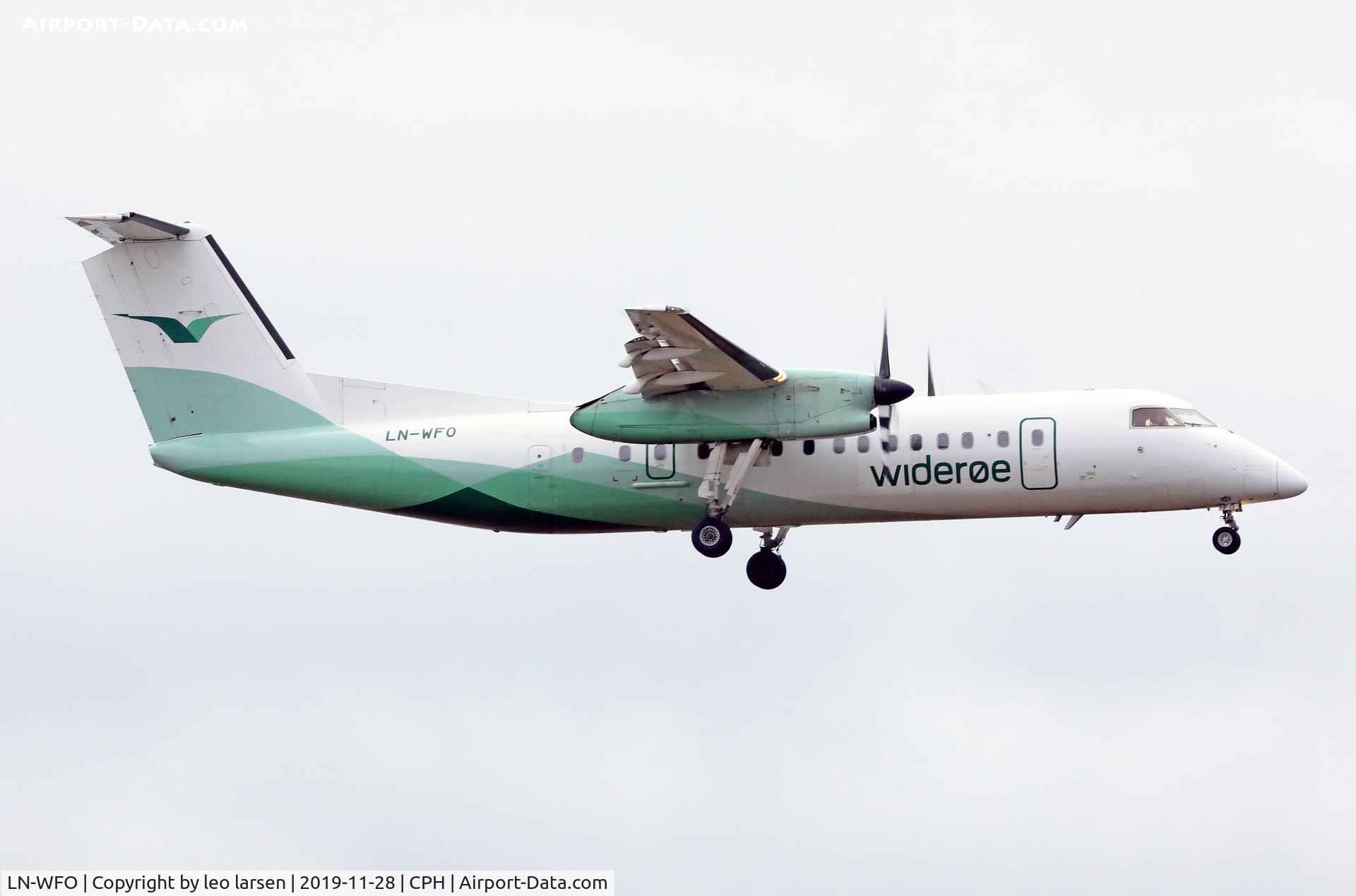 LN-WFO, 1997 De Havilland Canada DHC-8-311Q Dash 8 C/N 493, Copenhagen 28.11.2019 L/D R-22L