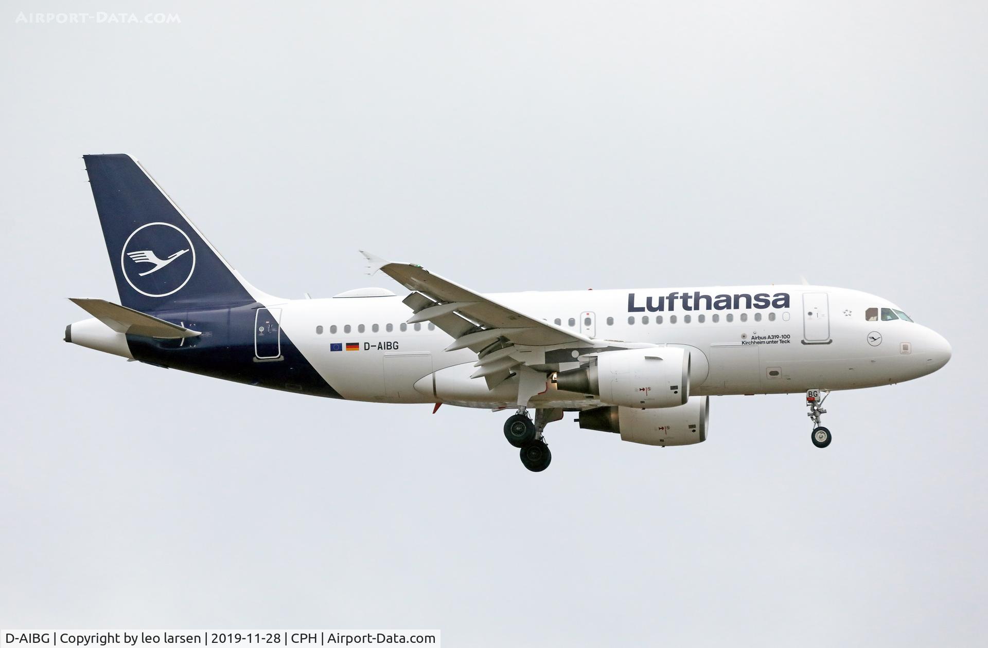 D-AIBG, 2011 Airbus A319-112 C/N 4841, Copenhagen 28.11.2019