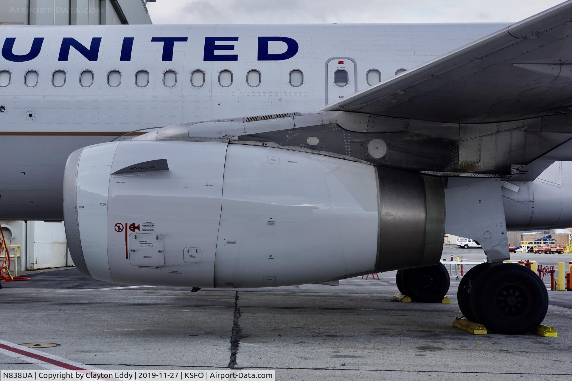 N838UA, 2001 Airbus A319-131 C/N 1477, SFO 2019.