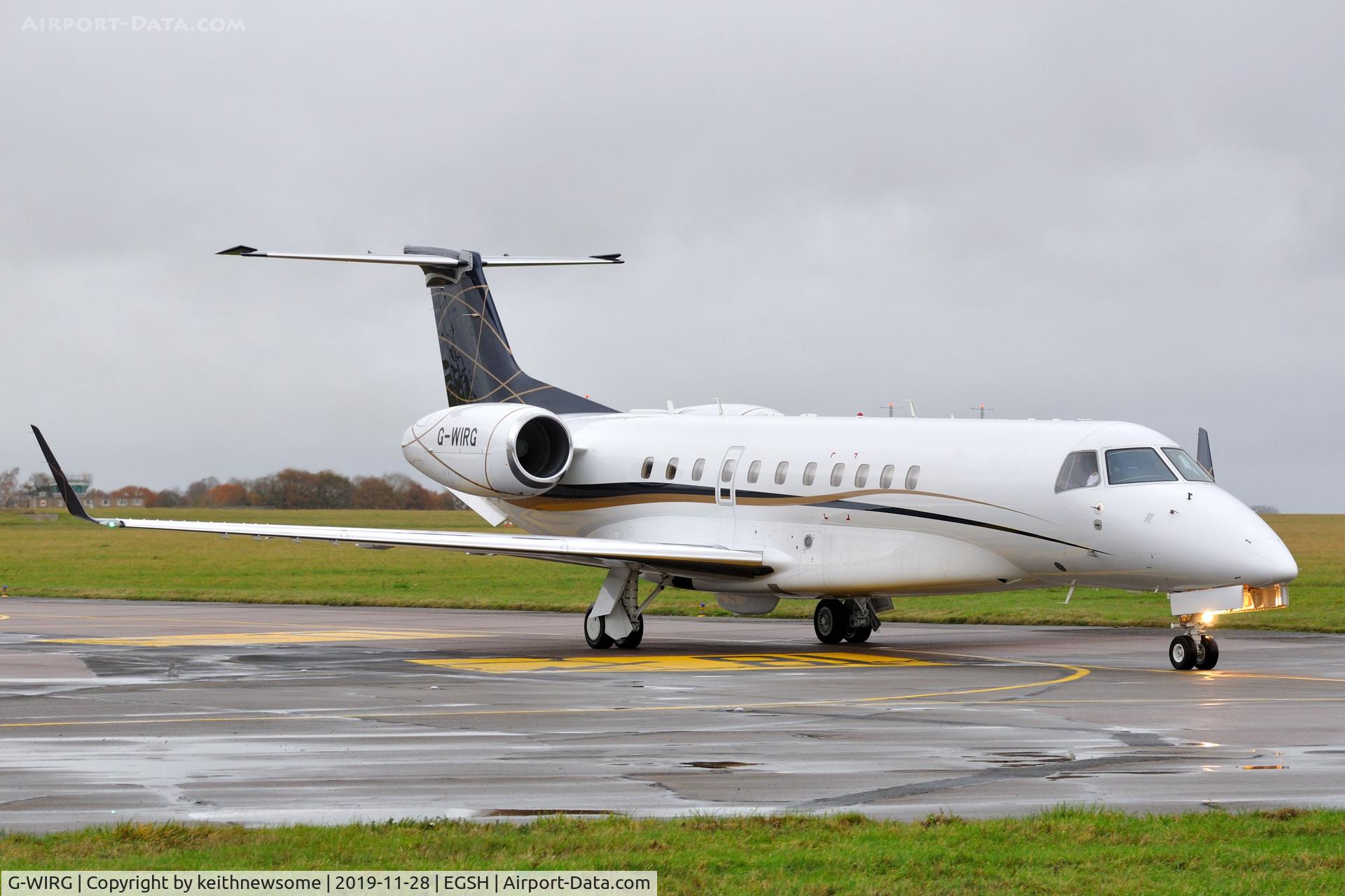 G-WIRG, 2013 Embraer EMB-135BJ Legacy 650 C/N 14501184, Arriving at Norwich from Luton.