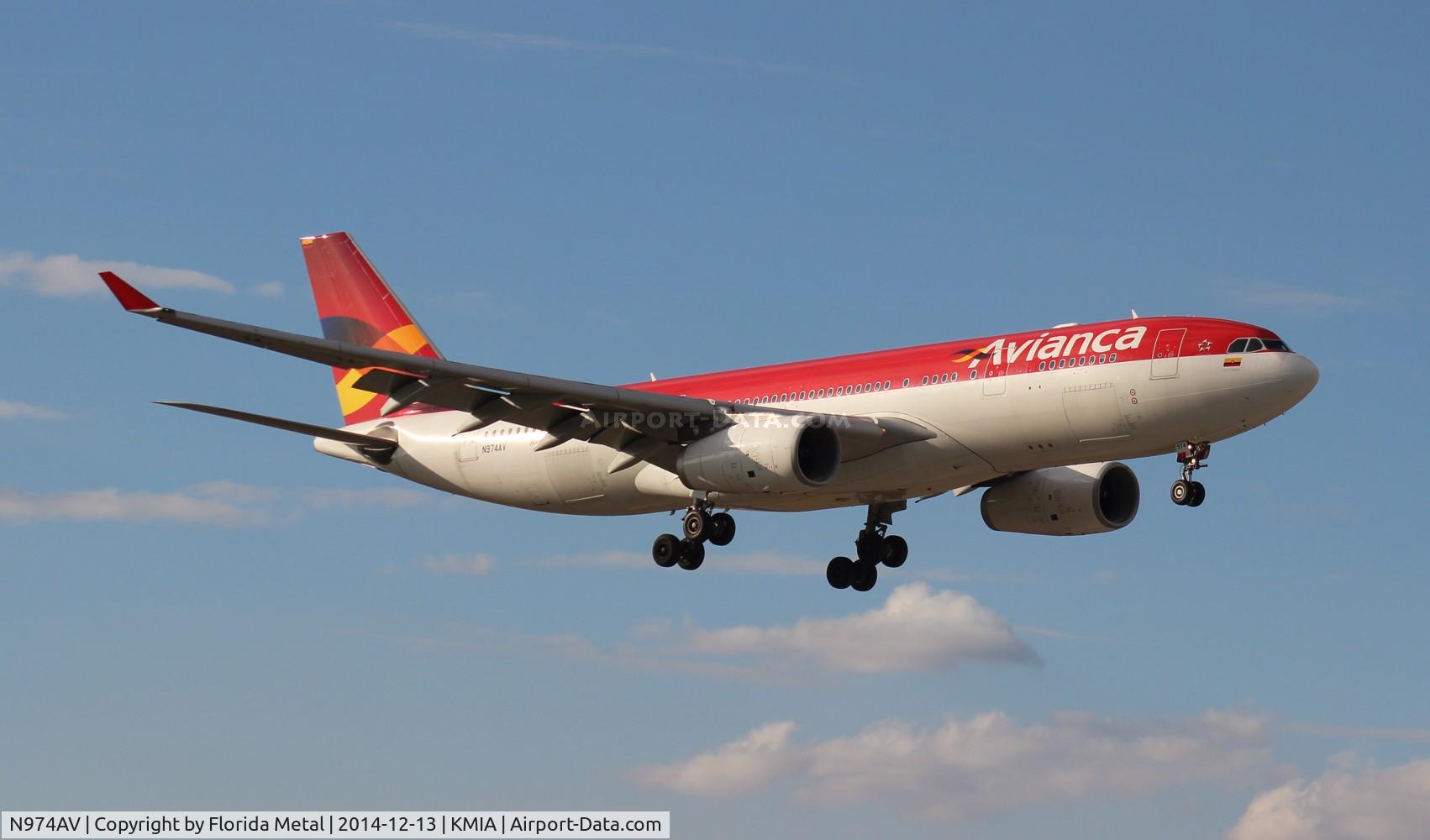 N974AV, 2011 Airbus A330-243 C/N 1208, Avianca