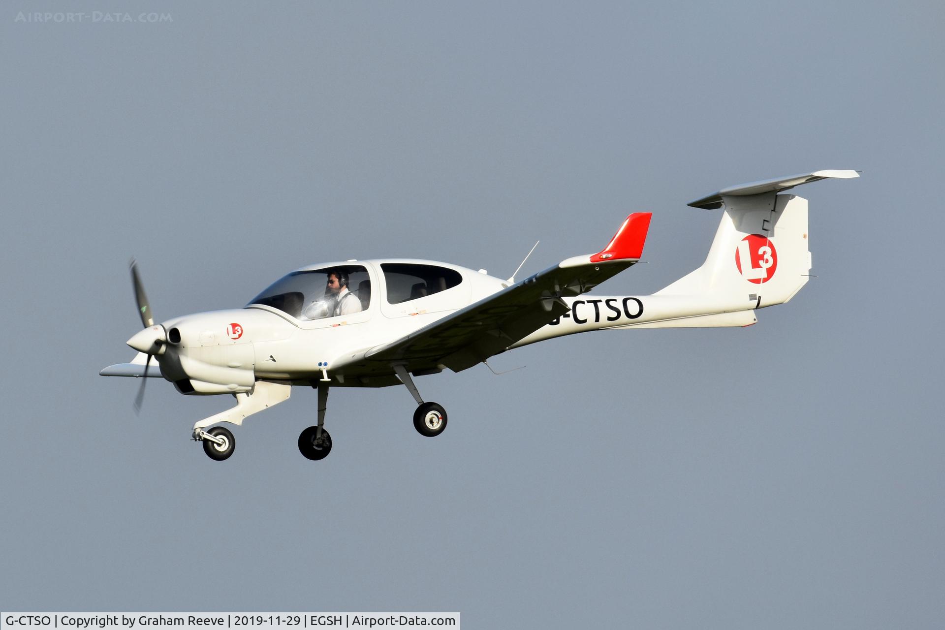 G-CTSO, 2014 Diamond DA-40NG Diamond Star C/N 40.N188, On finals to Norwich.