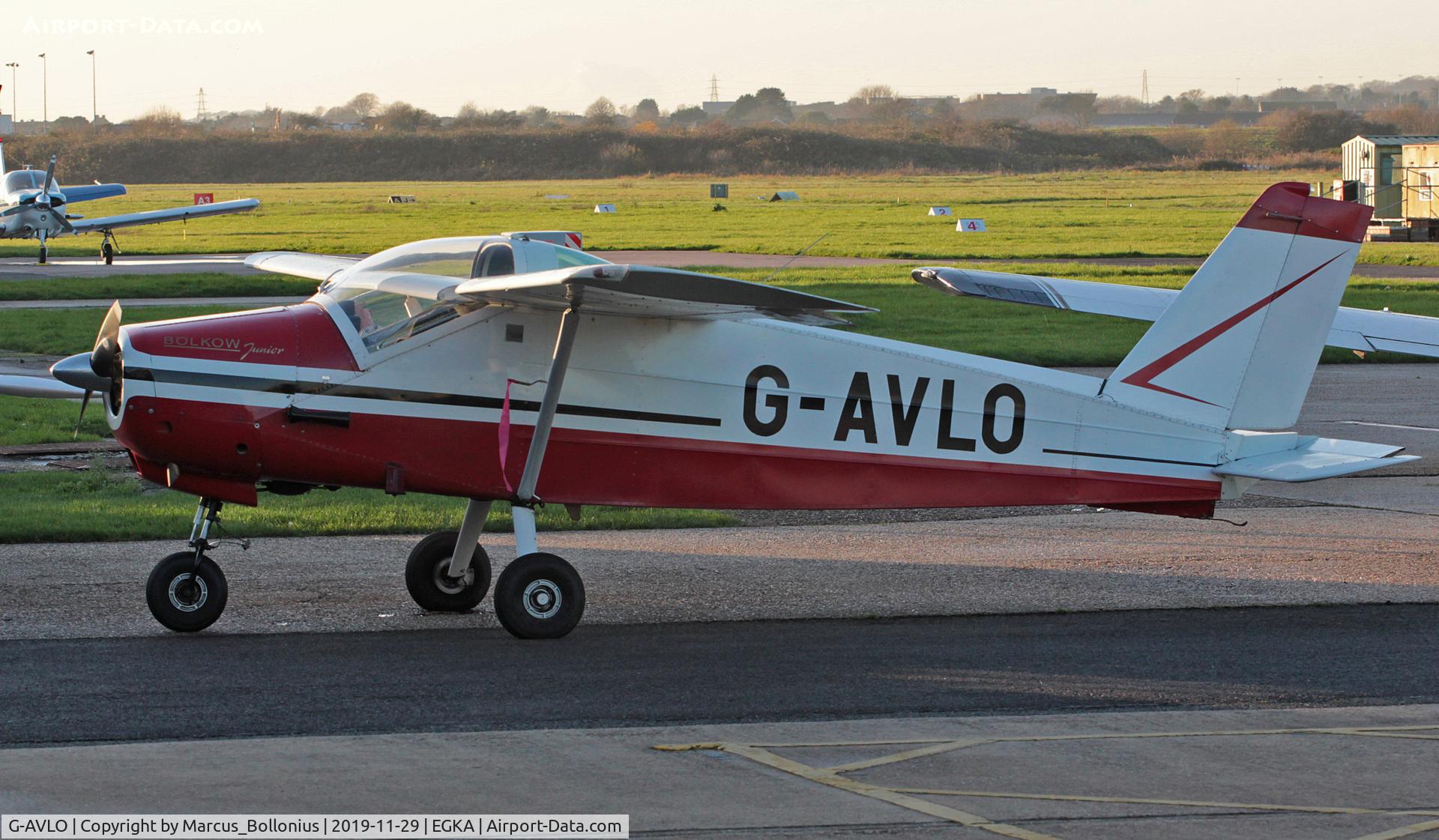 G-AVLO, 1967 Bolkow Bo-208C Junior C/N 650, 1967 Bolkow Junior at Shoreham Airport 29/11/2019