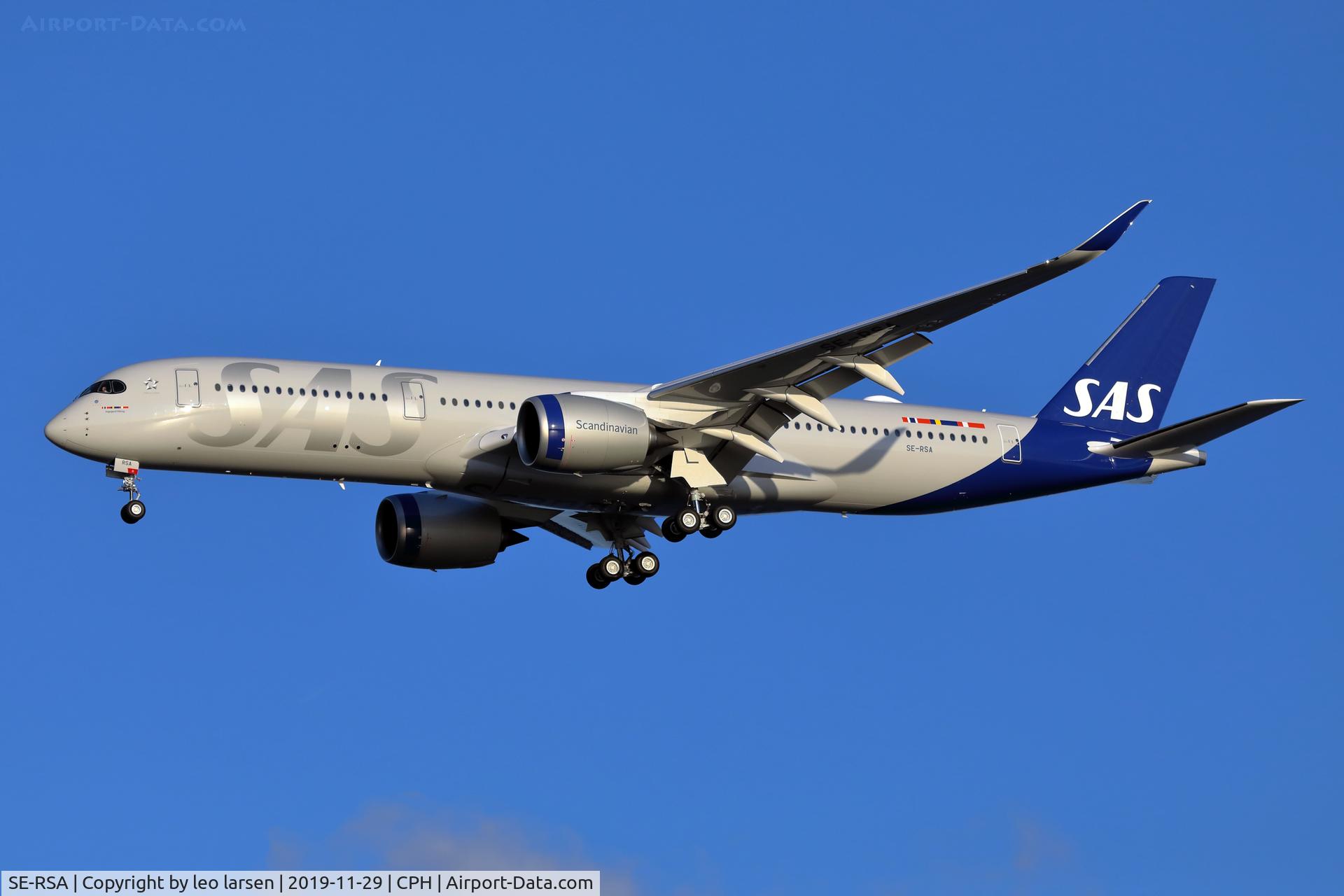 SE-RSA, 2019 Airbus A350-941 C/N 358, Copenhagen 29.11.2019 on delivery flight.