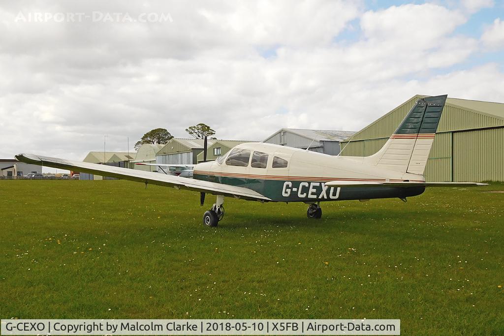 G-CEXO, 1998 Piper PA-28-161 Warrior III C/N 2842041, Piper PA-28-161 Warrior III G-CEXO Fishburn Airfield May 10 2018