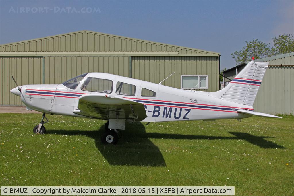 G-BMUZ, 1981 Piper PA-28-161 Cherokee Warrior II C/N 28-8016329, Piper PA-28-161 Cherokee Warrior II G-BMUZ Fishburn Airfield May 15 2018