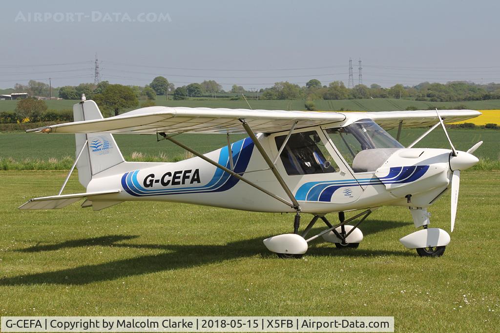 G-CEFA, 2007 Comco Ikarus C42 FB UK C/N PFA 322-14570, Comco Ikarus C42 FB UK G-CEFA Fishburn Airfield May 15 2018