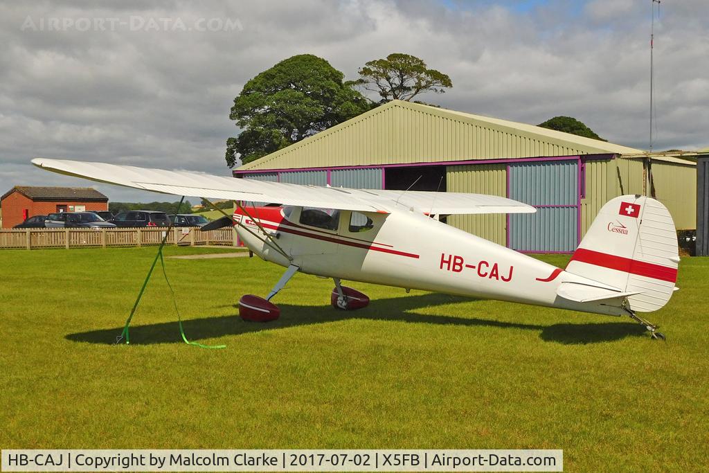 HB-CAJ, 1947 Cessna 140 C/N 13250, Cessna 140 HB-CAJ Fishburn Airfield Jul 2 2017