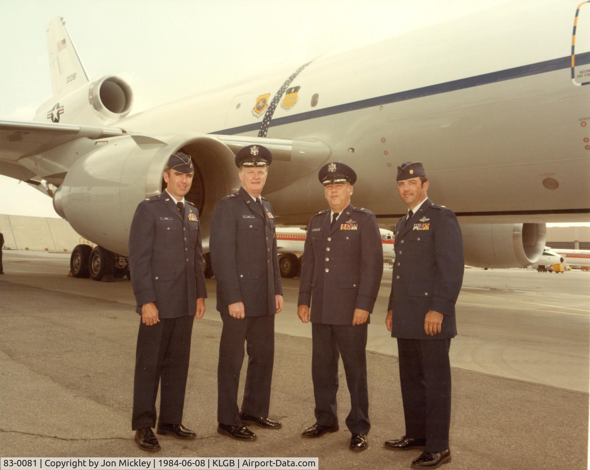 83-0081, 1983 McDonnell Douglas KC-10A Extender C/N 48222, Crew that picked up 83-0081 at the DAC facility.    All AFRES crew, and first aircraft picked up by AFRES.  Ship was assigned to the 2nd Bomb Wing, Barksdale AFB, LA.  78th AREFS was the AFRES KC10 Squadron.