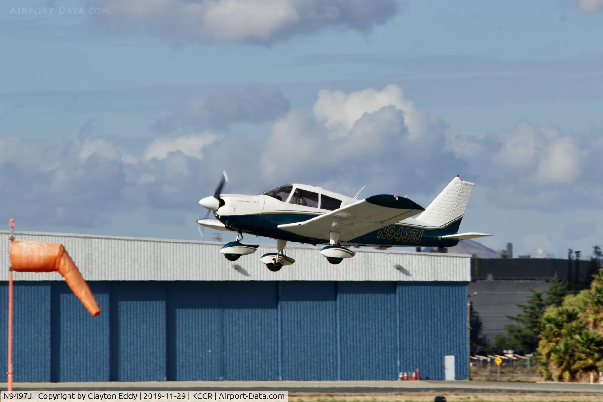 N9497J, 1966 Piper PA-28-180 C/N 28-3737, Buchanan Field Concord California 2019.