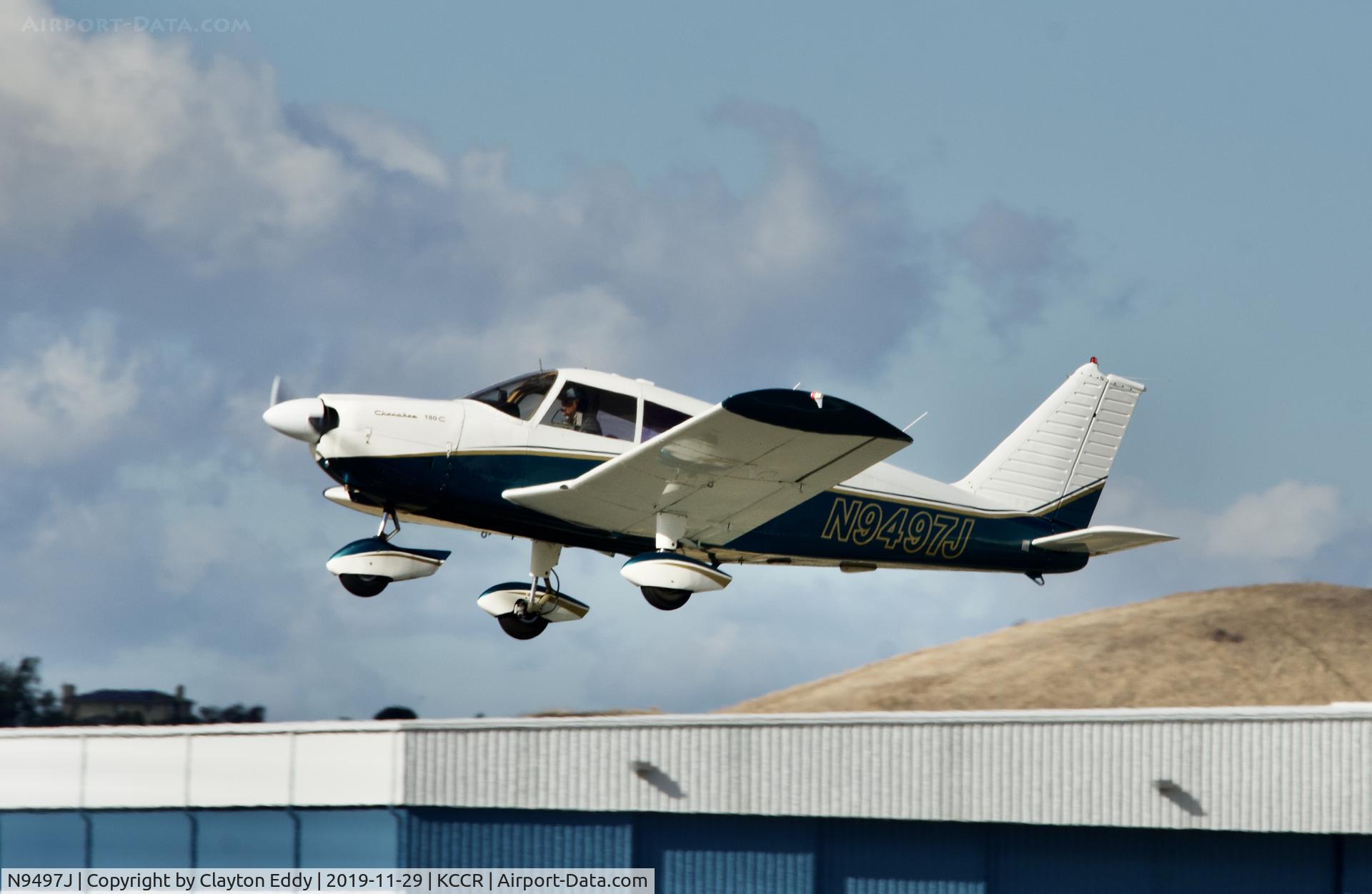 N9497J, 1966 Piper PA-28-180 C/N 28-3737, Buchanan Field Concord California 2019.