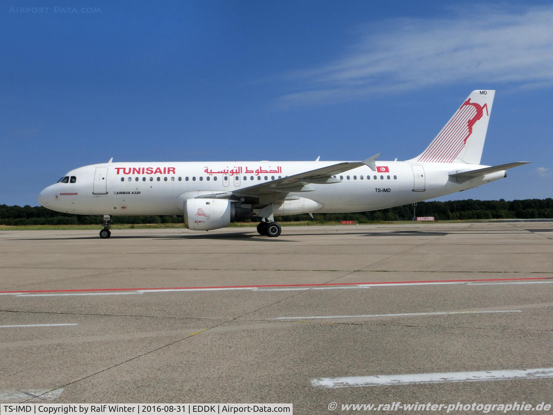 TS-IMD, 1991 Airbus A320-211 C/N 0205, Airbus A320-211 - TU TAR Tunisair 'Kheredine' - 205 - TS-IMD - 31.08.2016 - CGN
