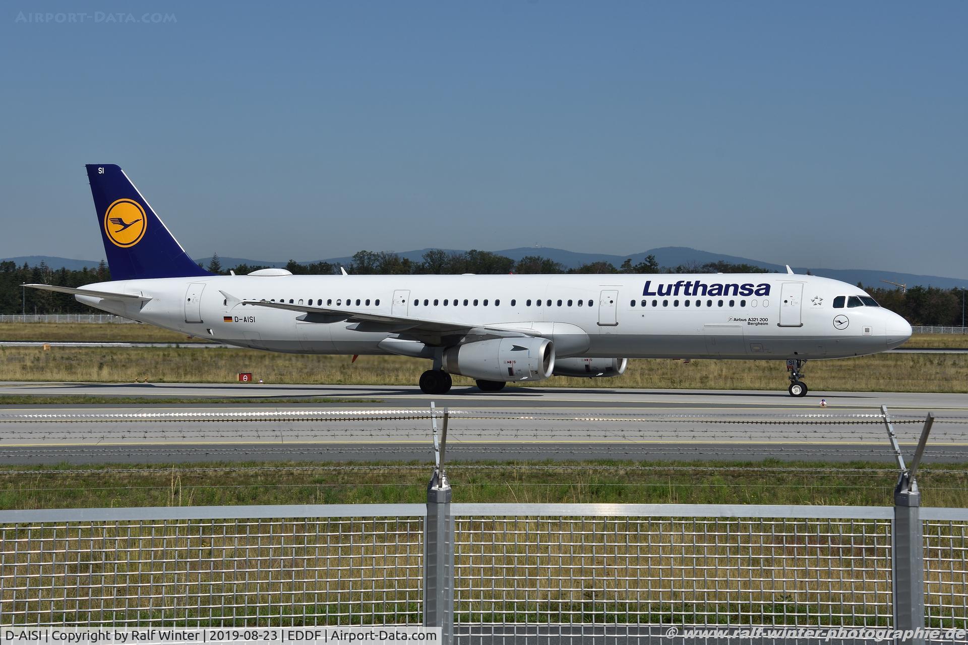 D-AISI, 2007 Airbus A321-231 C/N 3339, Airbus A321-231 - LH DLH Lufthansa 'Bergheim' - 3339 - D-AISI - 23.08.2019 - FRA