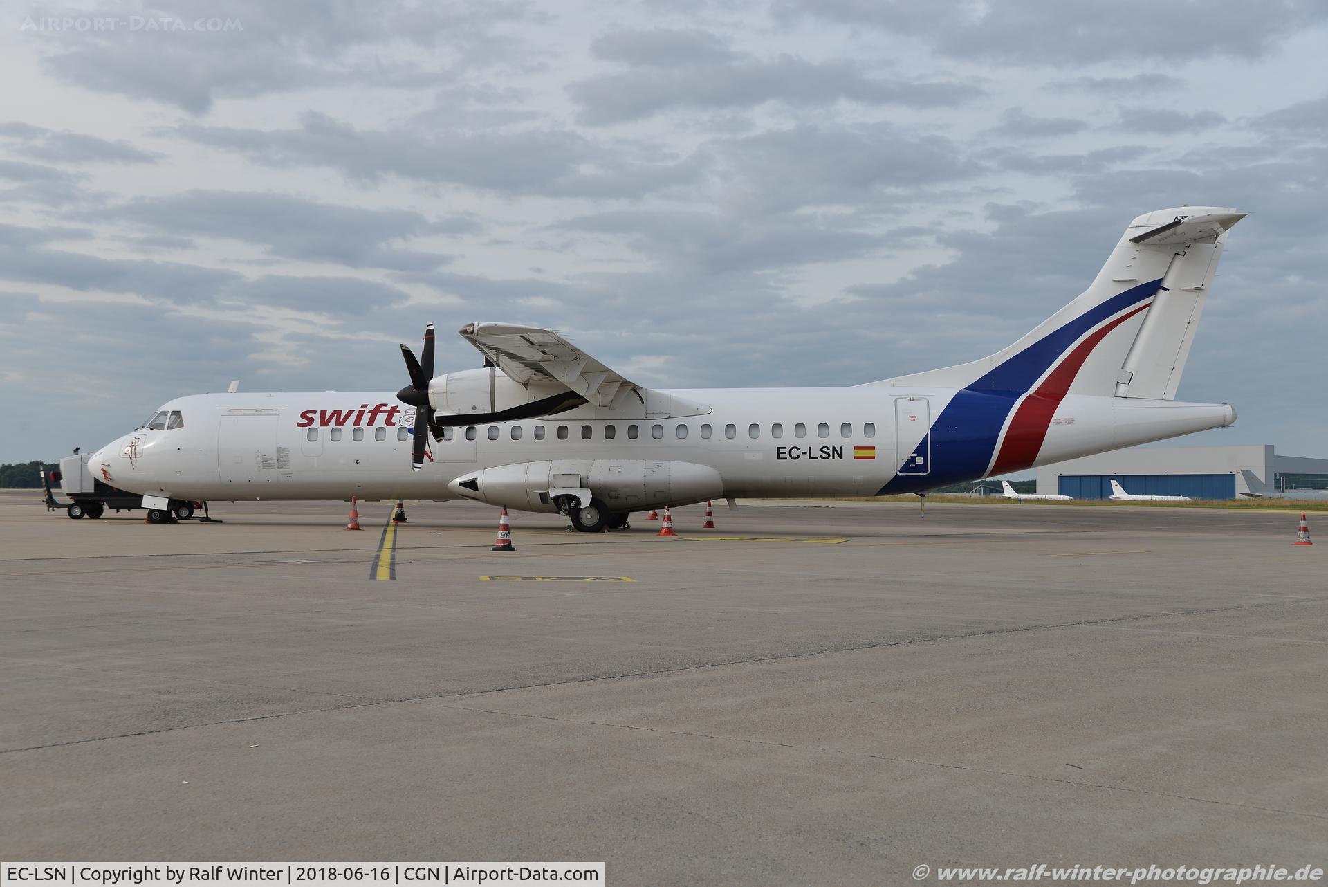 EC-LSN, 1990 ATR 72-102 C/N 192, ATR 72-102 - W3 SWT Swiftair - 192 - EC-LSN - 16.06.2018 - CGN