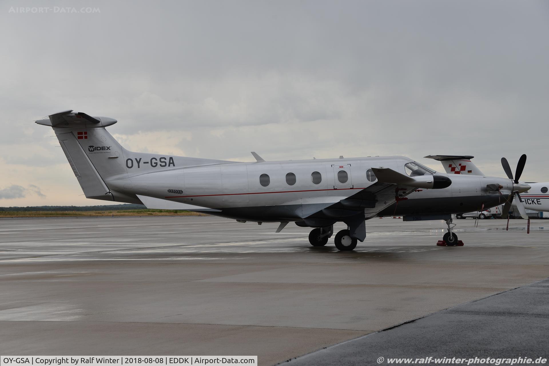 OY-GSA, 2008 Pilatus PC-12/47E C/N 1065, Pilatus PC-12-45 - Widex - 421 - OY-GSA - 08.08.2018 - CGN