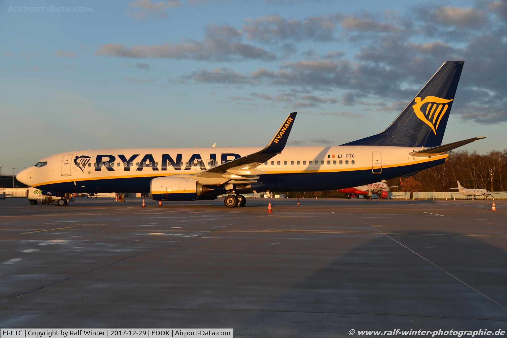 EI-FTC, 2016 Boeing 737-8AS C/N 44753, Boeing 737-8AS(W) - FR RYR Ryanair - 44753 - EI-FTC - 29.12.2017 - CGN