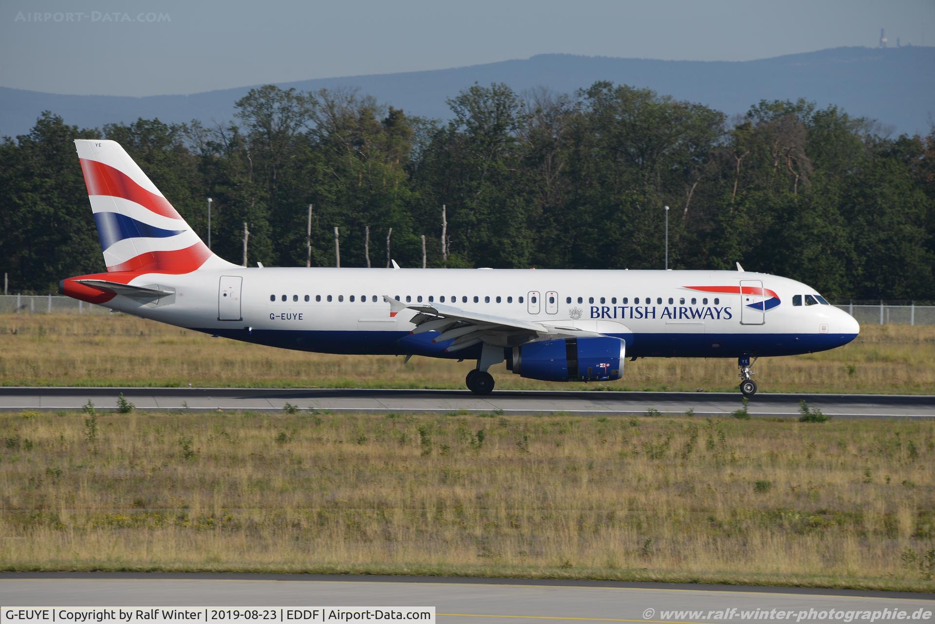 G-EUYE, 2009 Airbus A320-232 C/N 3912, Airbus A320-232 - BA BAW British Airways - 3912 - G-EUYE - 23.08.2019 - FRA