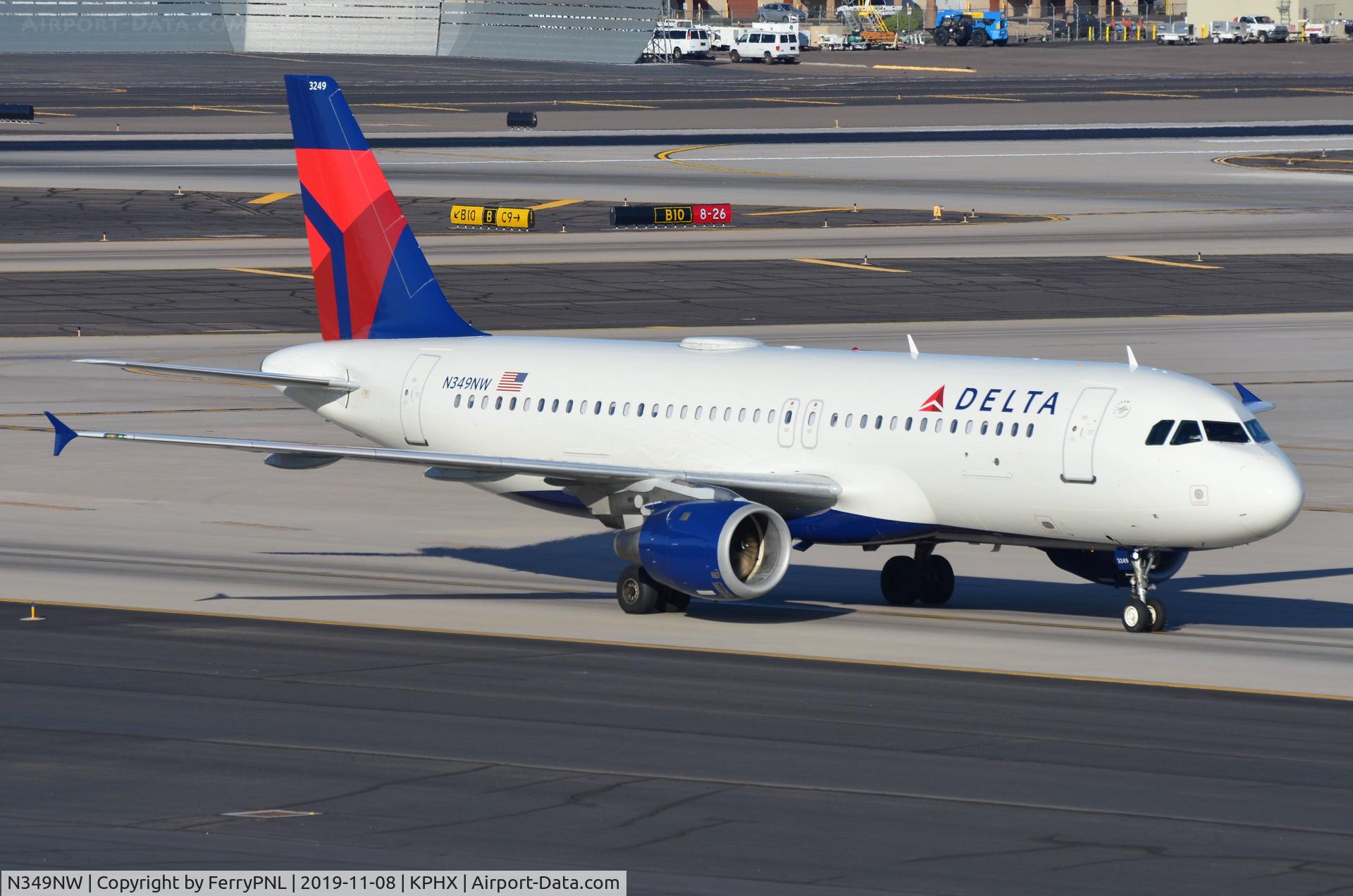 N349NW, 1993 Airbus A320-212 C/N 417, Arrival of Delta A320