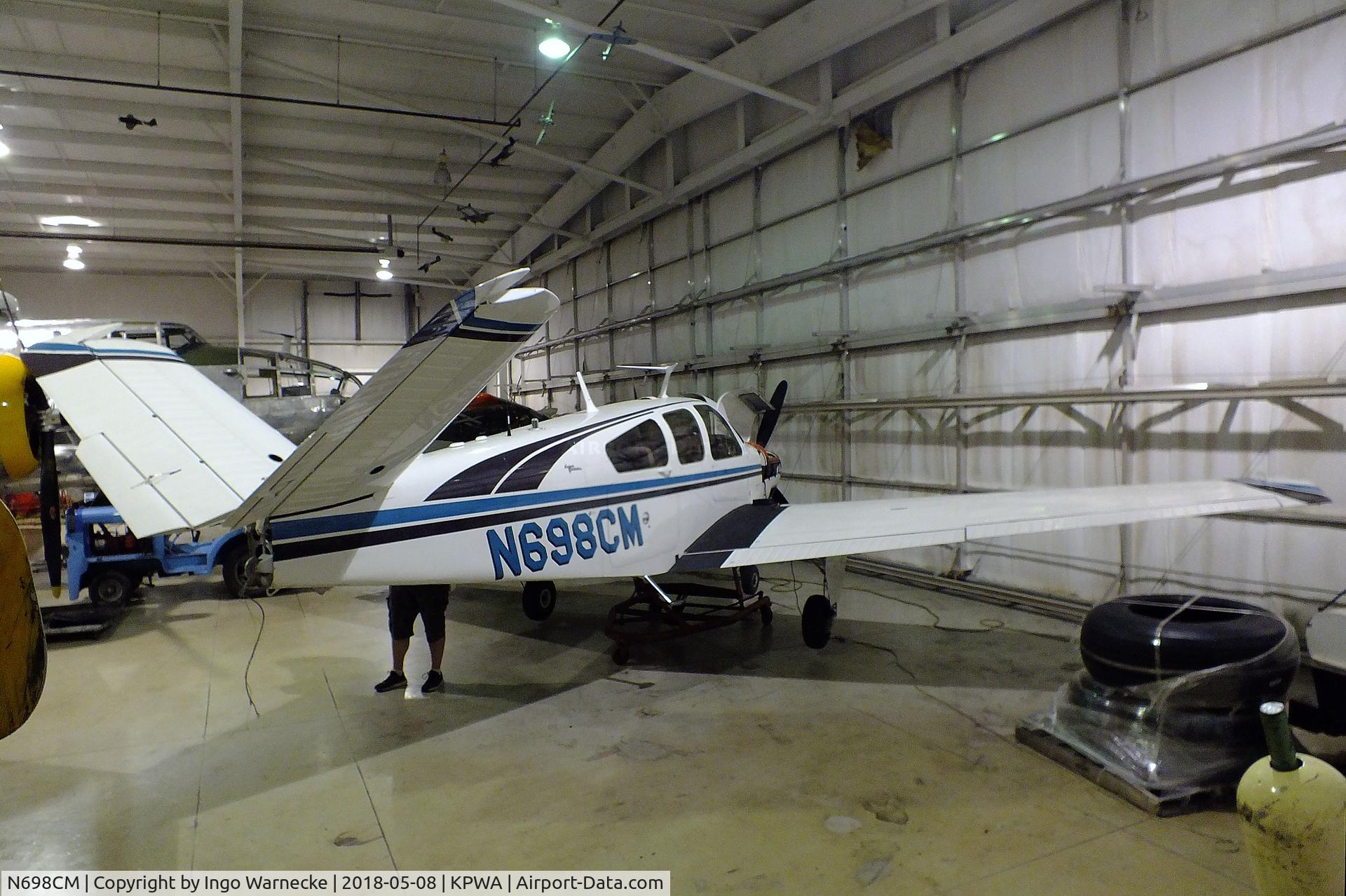 N698CM, 1967 Beech V35 Bonanza C/N D-8563, Beechcraft V35 Bonanza at the Oklahoma Museum of Flying, Oklahoma City OK