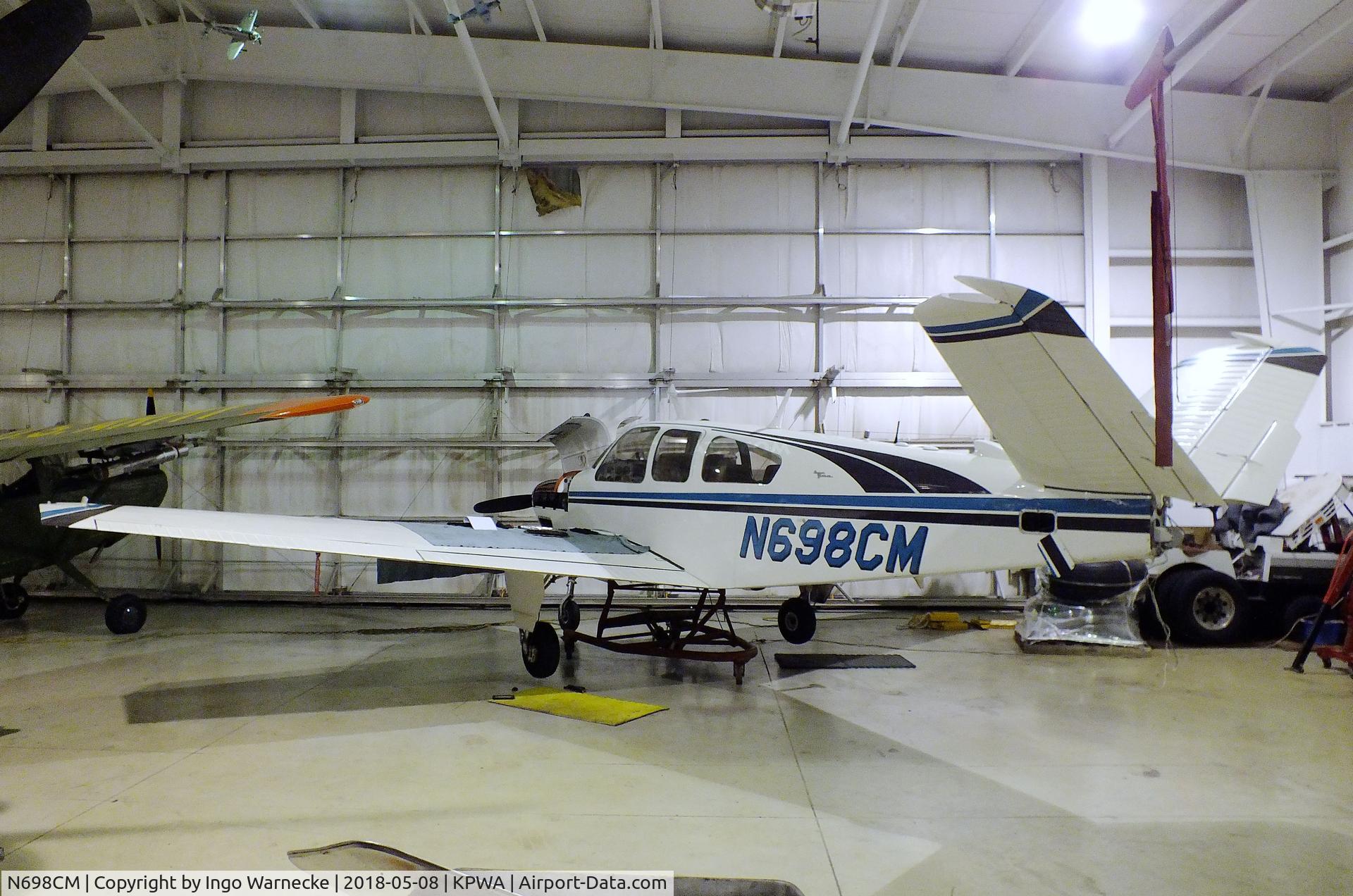 N698CM, 1967 Beech V35 Bonanza C/N D-8563, Beechcraft V35 Bonanza at the Oklahoma Museum of Flying, Oklahoma City OK