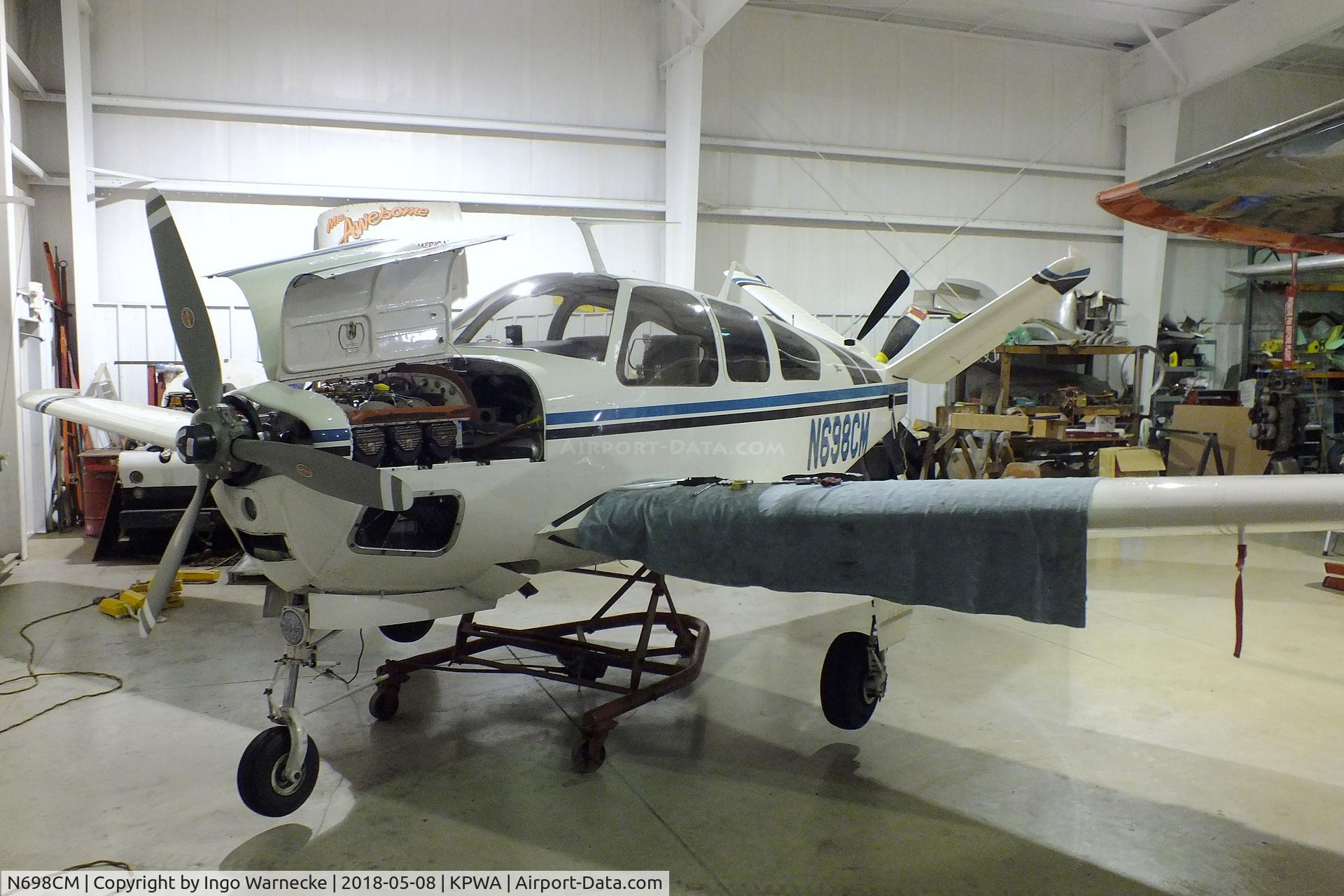 N698CM, 1967 Beech V35 Bonanza C/N D-8563, Beechcraft V35 Bonanza at the Oklahoma Museum of Flying, Oklahoma City OK
