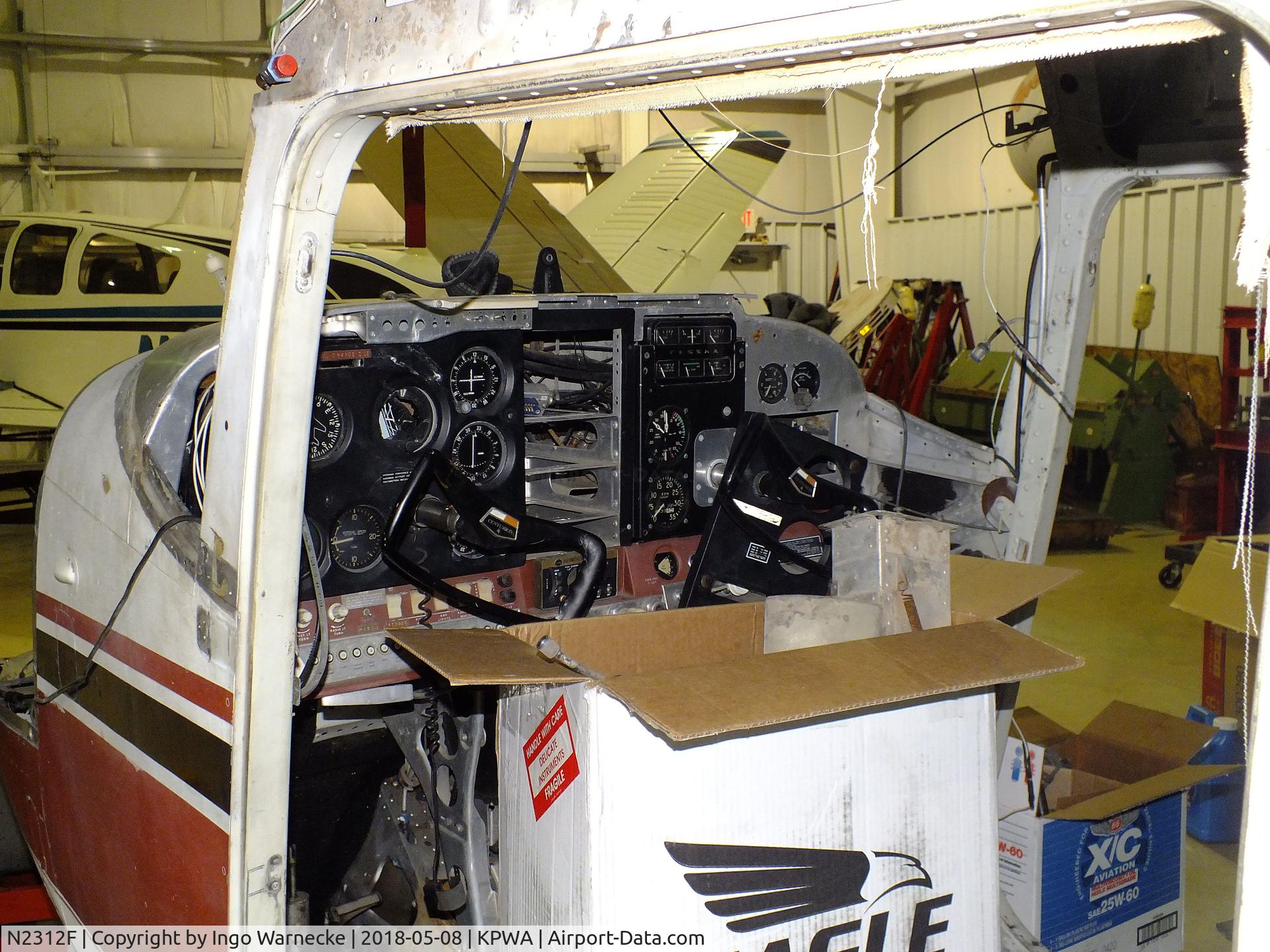N2312F, 1964 Cessna 210E Centurion C/N 21058512, Cessna 210E Centurion, undergoing major maintenance at the Oklahoma Museum of Flying, Oklahoma City OK  #c