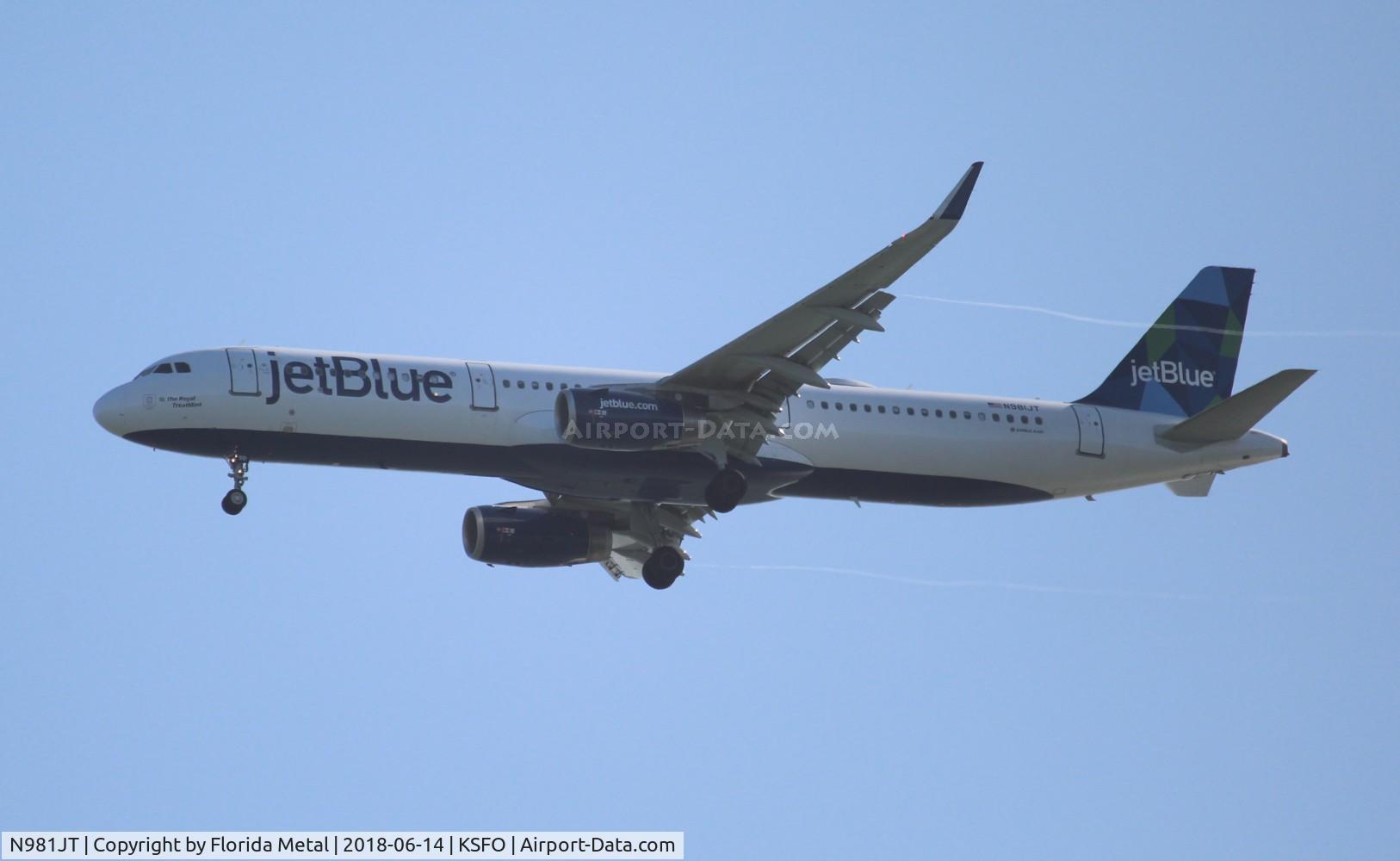 N981JT, 2016 Airbus A231-231 C/N 7692, JetBlue