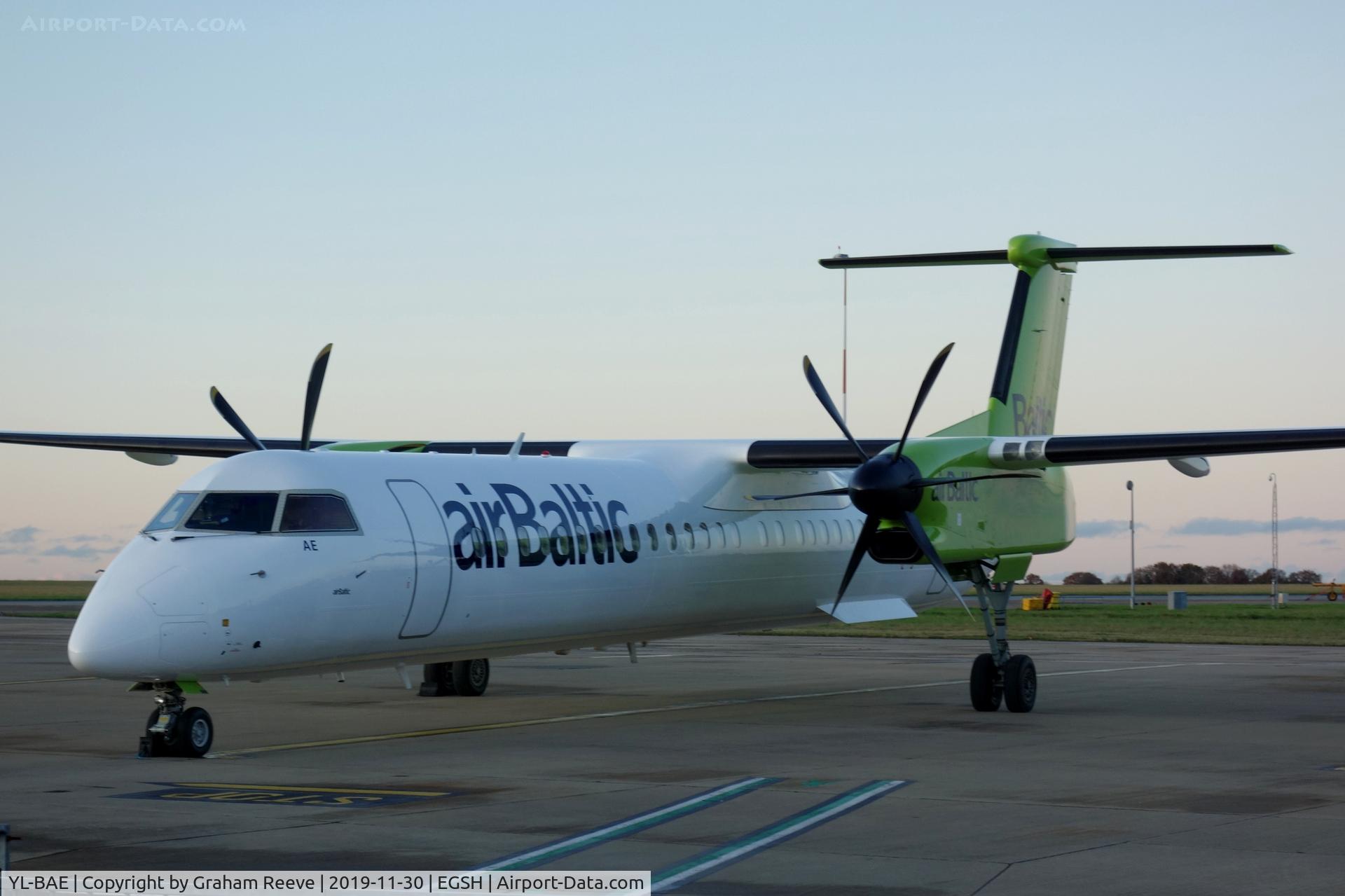 YL-BAE, 2009 Bombardier DHC-8-402 Dash 8 C/N 4289, Now with green engine pods.