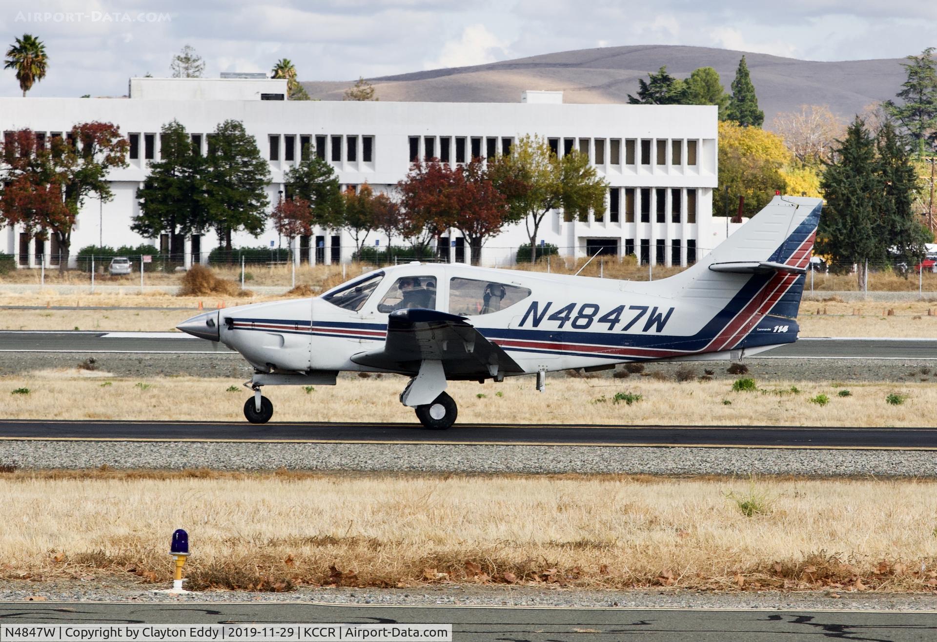 N4847W, 1976 Rockwell International 114 Commander C/N 14177, Buchanan Field Concord airport 2019.
