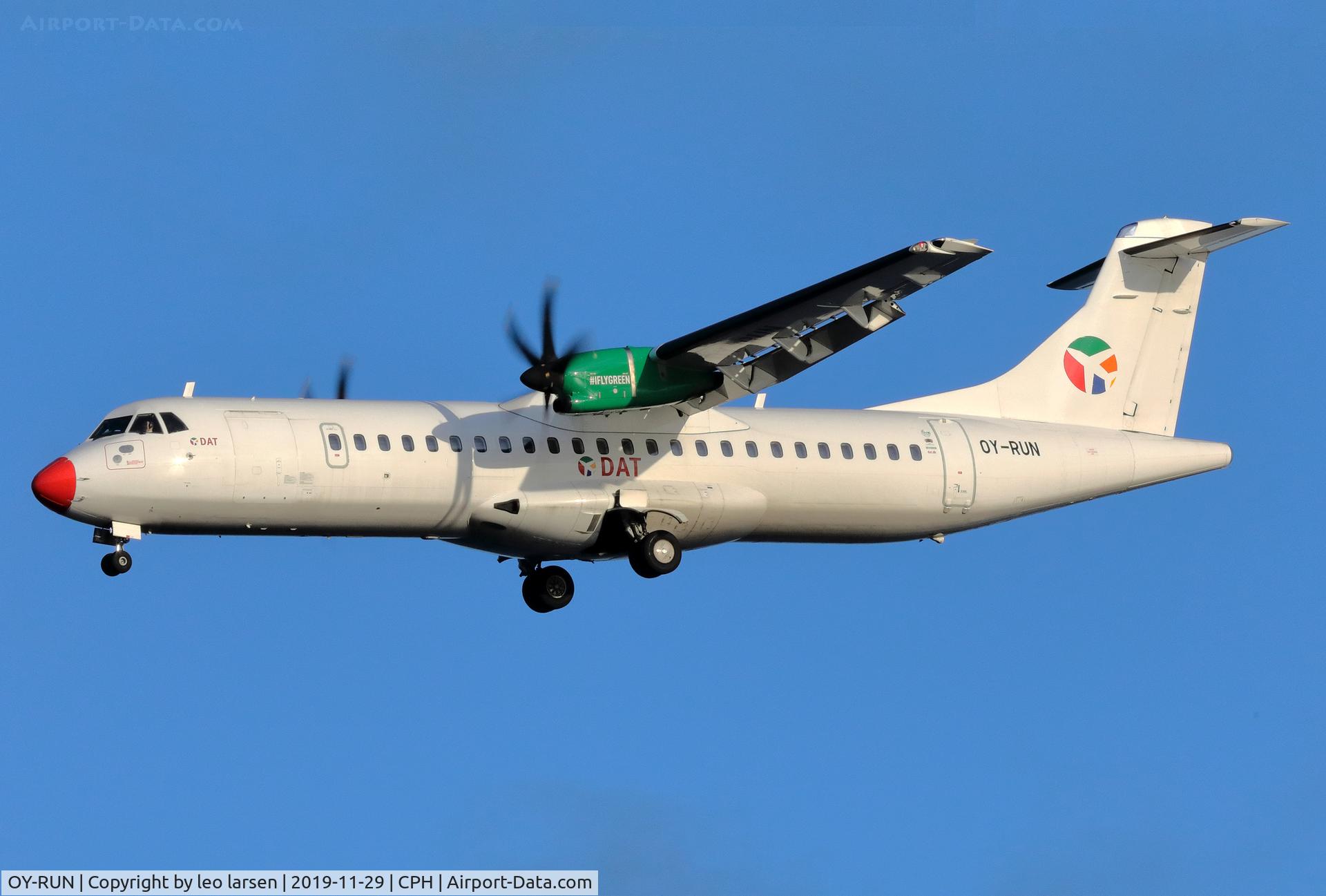 OY-RUN, 2018 ATR 72-600 (72-212A) C/N 1519, Copenhagen 29.11.2019 L/D R-30