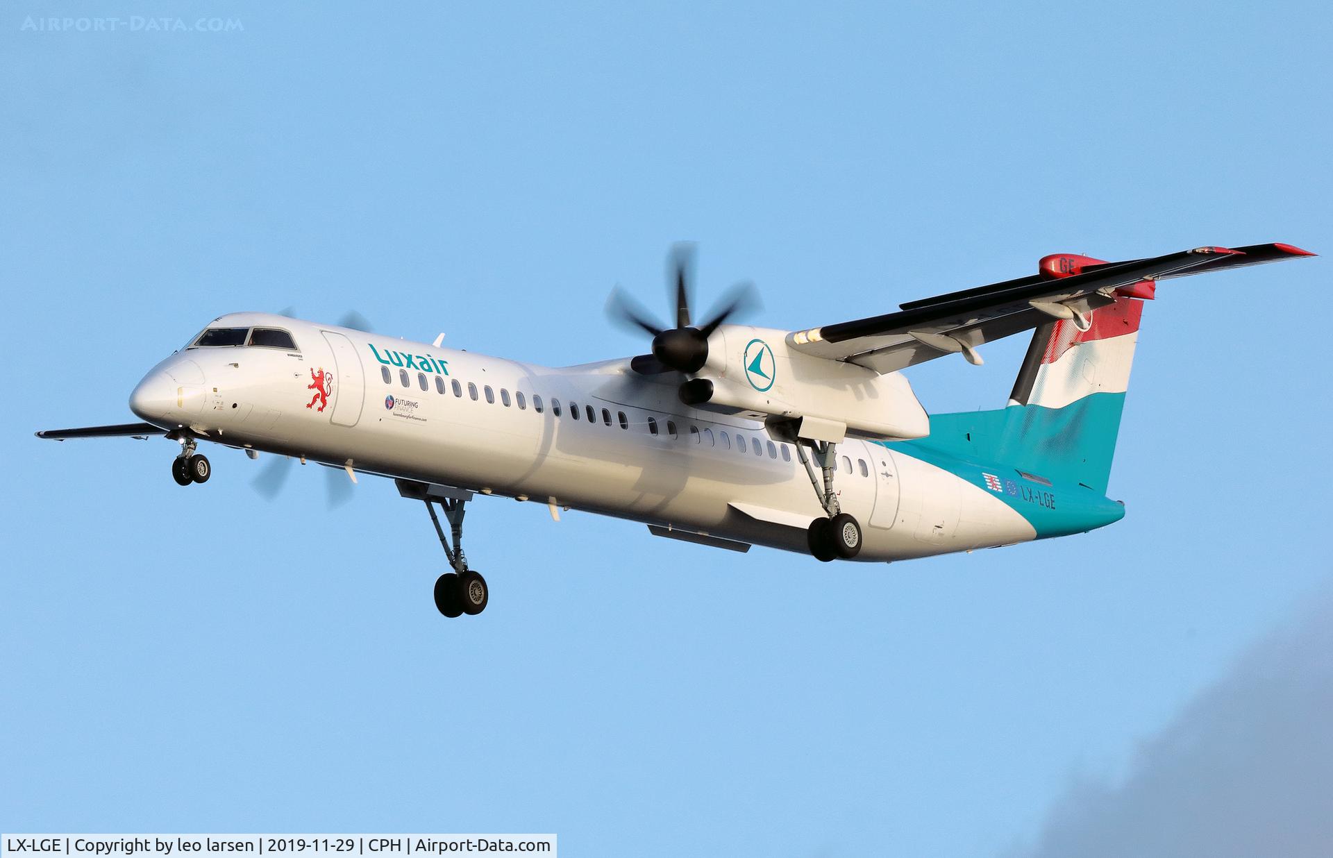 LX-LGE, 2009 De Havilland Canada DHC-8-402Q Dash 8 C/N 4284, Copenhagen 29.11.2019 L/D R-30