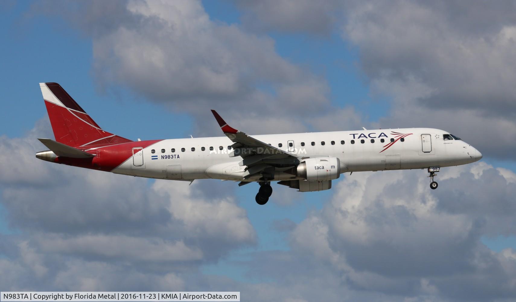 N983TA, 2009 Embraer 190AR (ERJ-190-100IGW) C/N 19000265, Taca E190