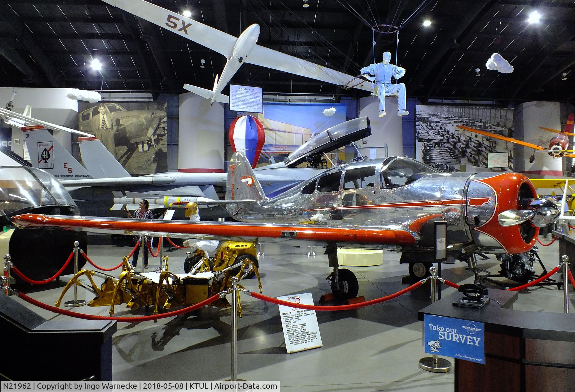 N21962, 1945 Spartan 12 C/N 1, Spartan 12W Executive at the Tulsa Air and Space Museum, Tulsa OK