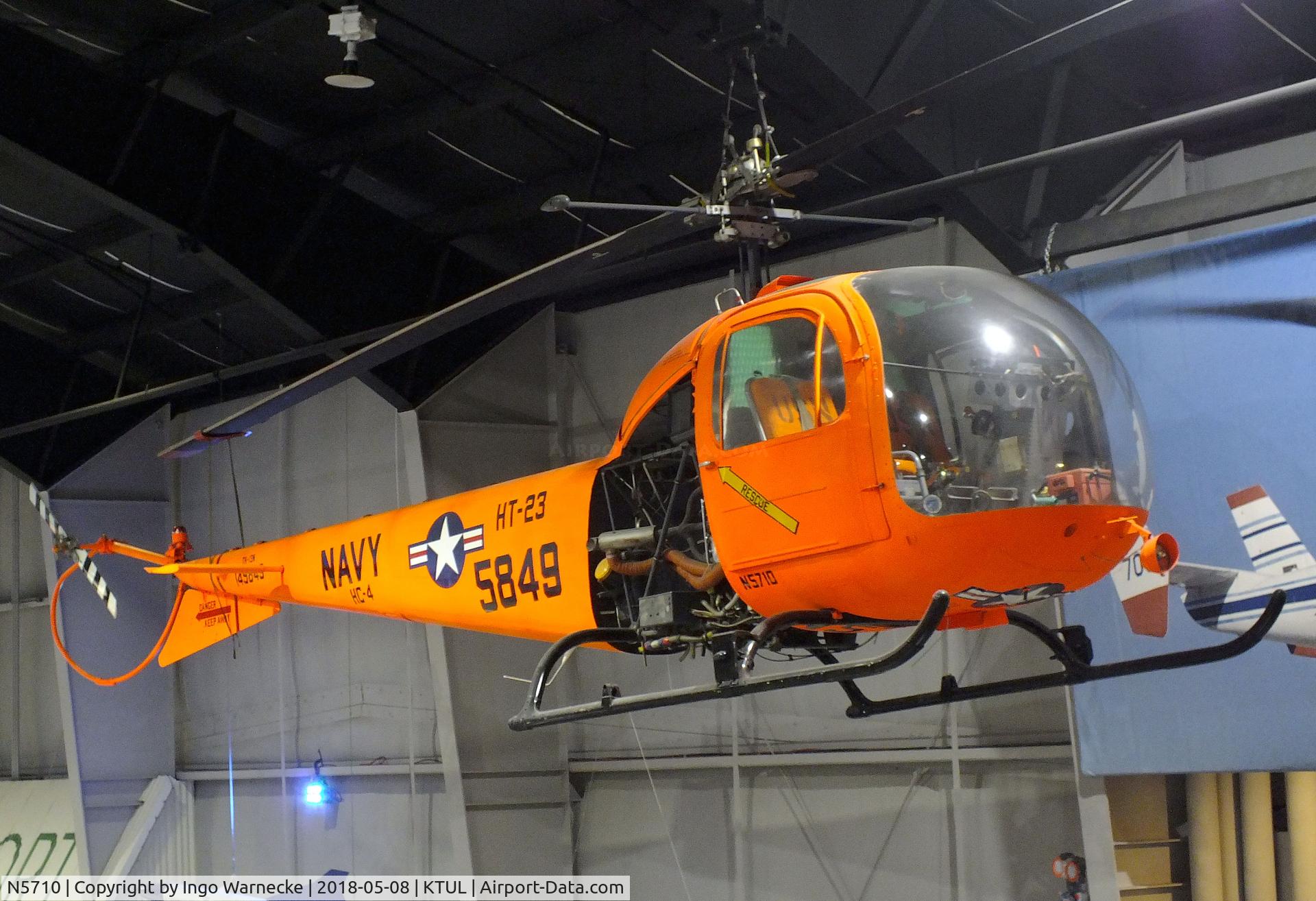 N5710, 1958 Bell 47K C/N 2216, Bell 47K Ranger (HTL-7) at the Tulsa Air and Space Museum, Tulsa OK