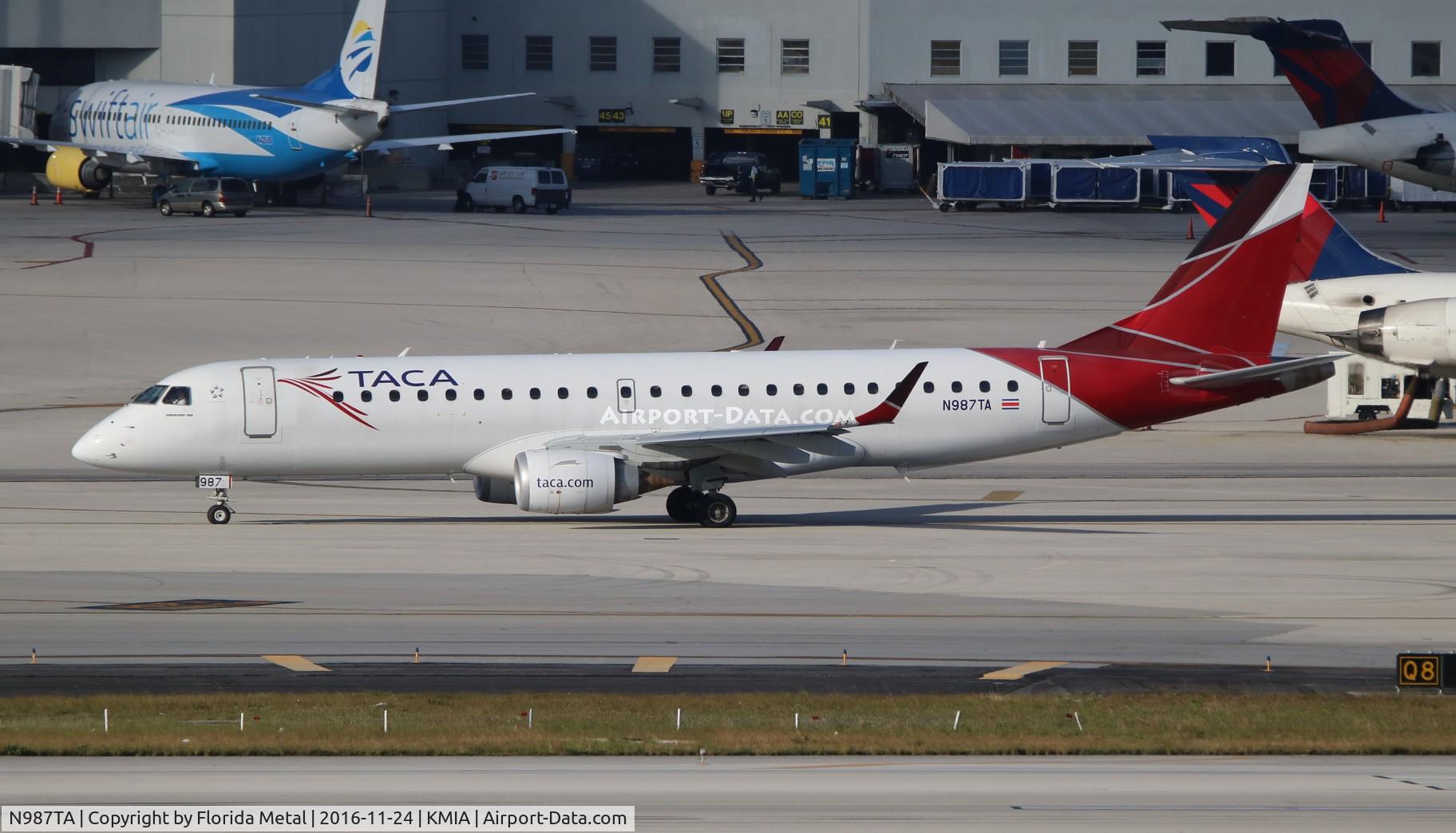 N987TA, Embraer ERJ-190-100 IGW 190AR C/N 19000393, Taca E190