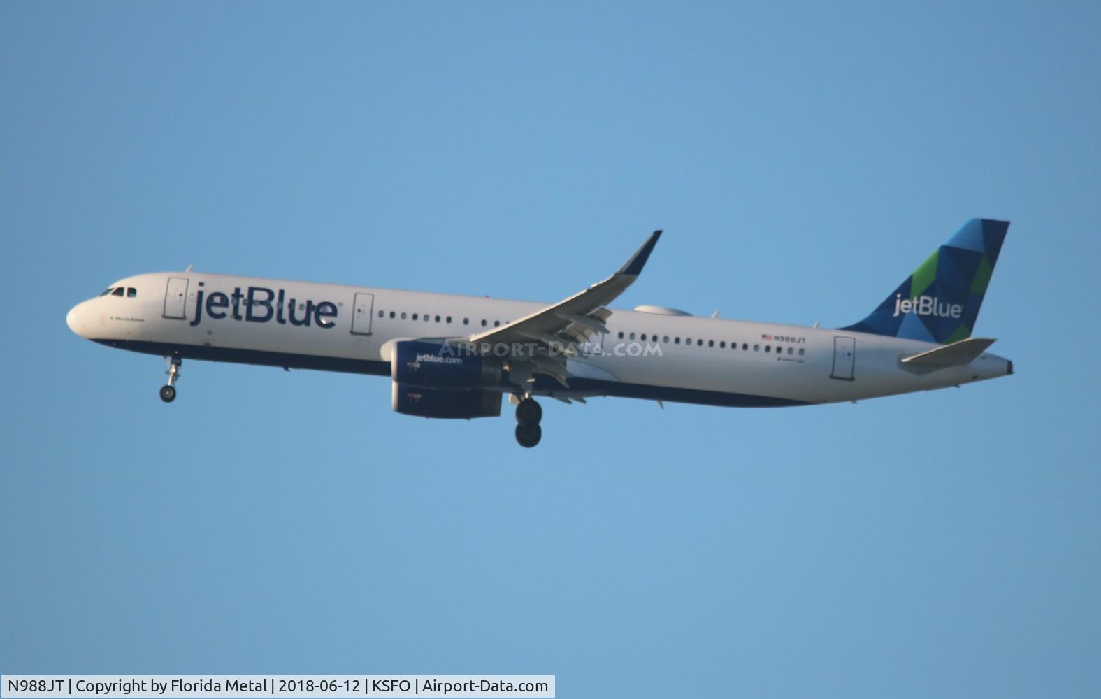N988JT, 2017 Airbus A321-231 C/N 7956, JetBlue