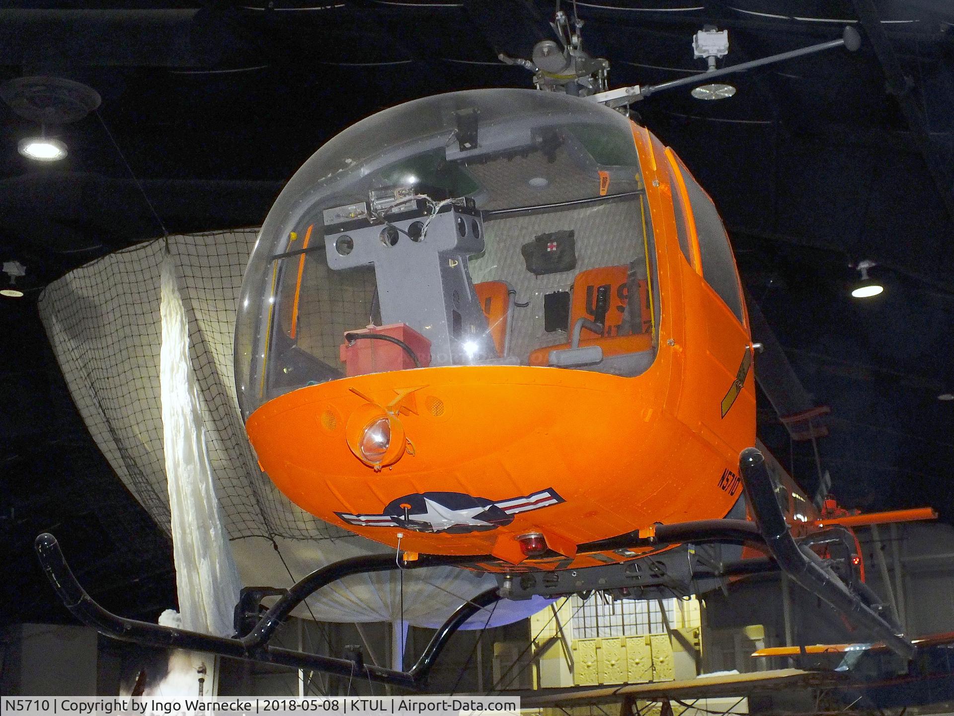 N5710, 1958 Bell 47K C/N 2216, Bell 47K Ranger (HTL-7) at the Tulsa Air and Space Museum, Tulsa OK