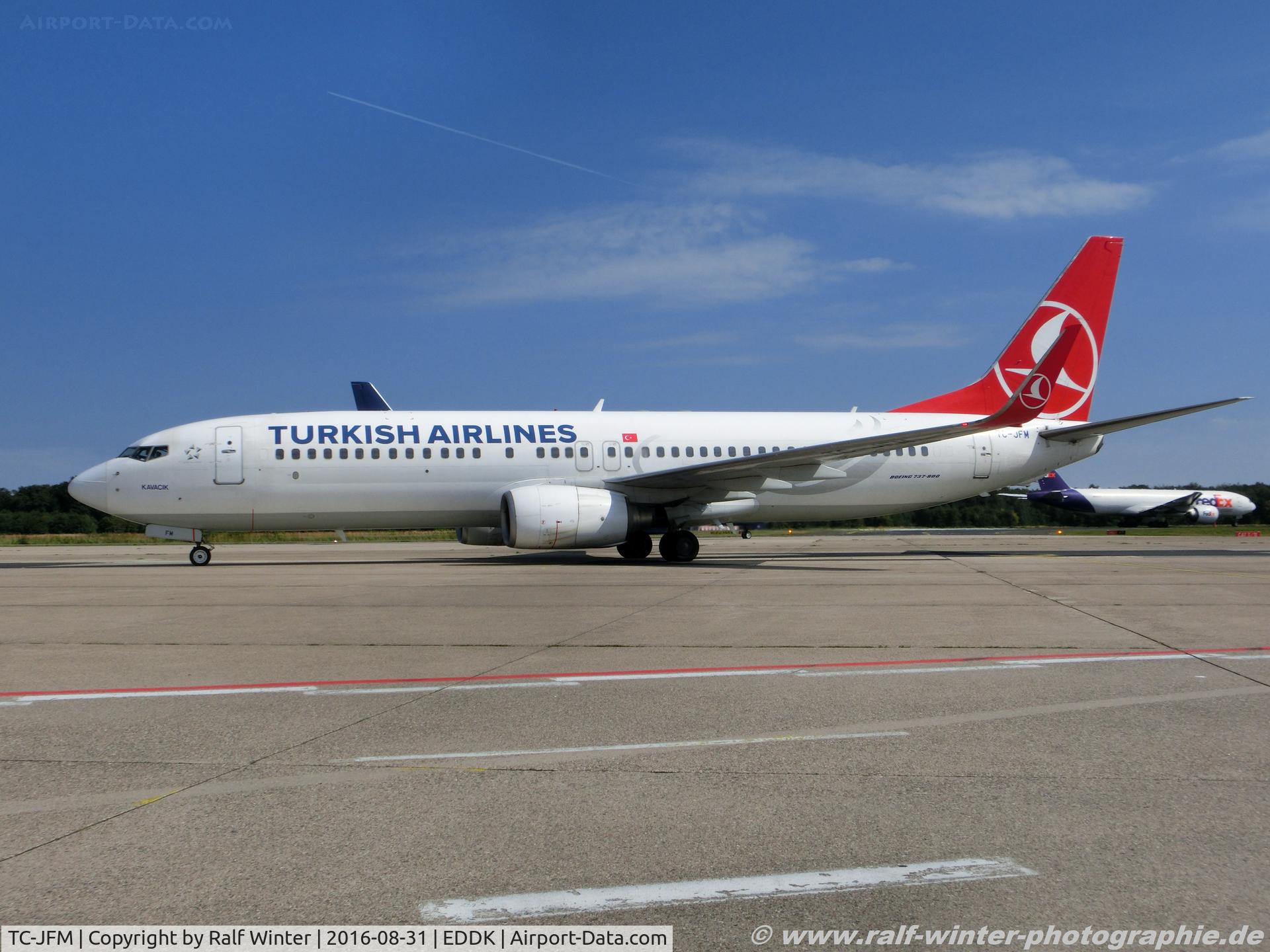 TC-JFM, 1999 Boeing 737-8F2 C/N 29775, Boeing 737-8F2 - TK THY Turkish Airlines 'Kavac?k' - 279 - TC-JFM - 31.08.2016 - CGN